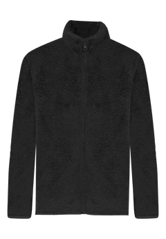 トップス andwang fluffy fleece black Fluffy Fleece Jacket for Chilly Evenings, Black | Woman Within