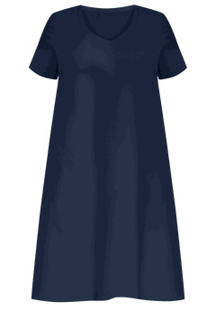Plus Size V-Neck Tee Dress A-Line, Navy | Woman Within