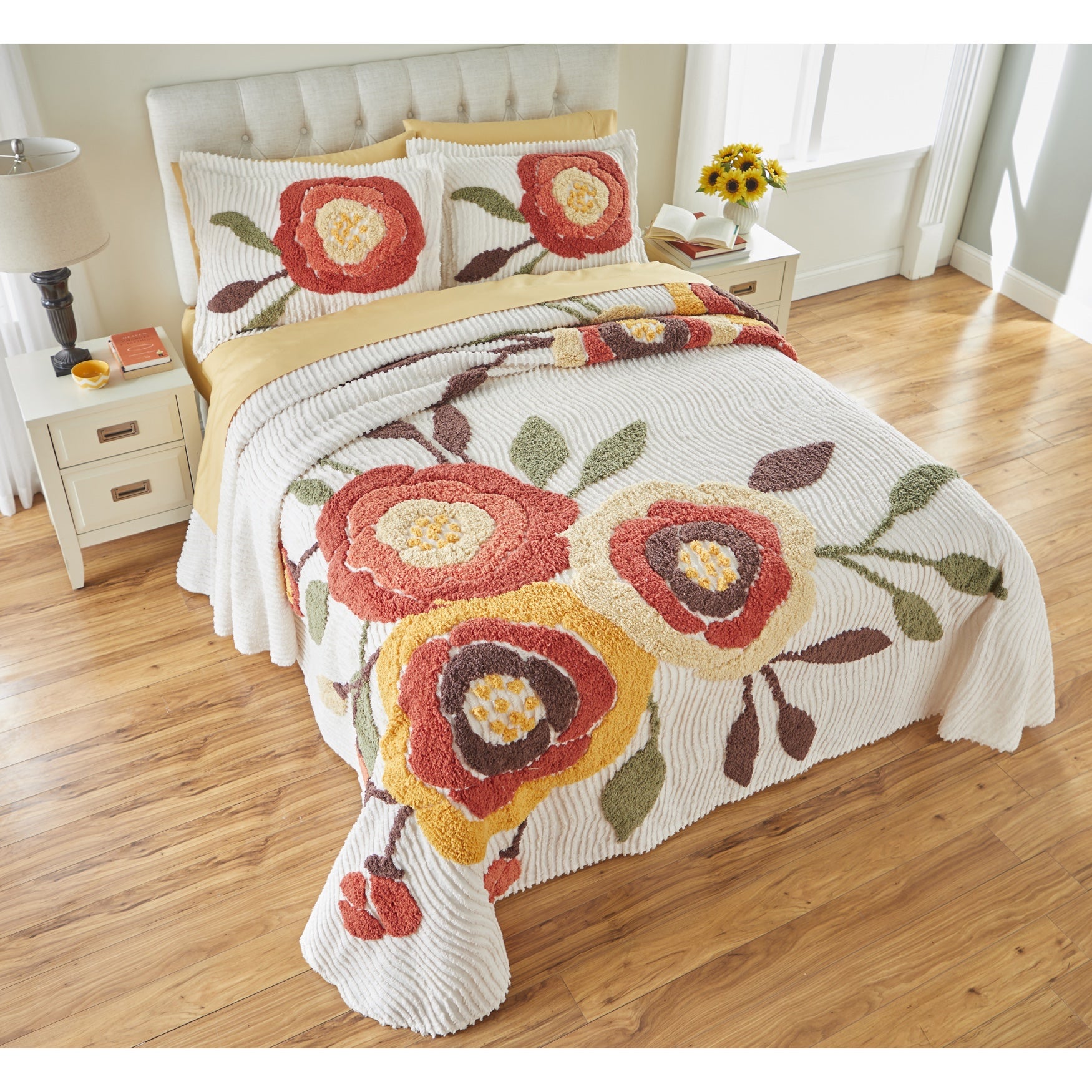 Bloom Chenille Bedspread Woman Within