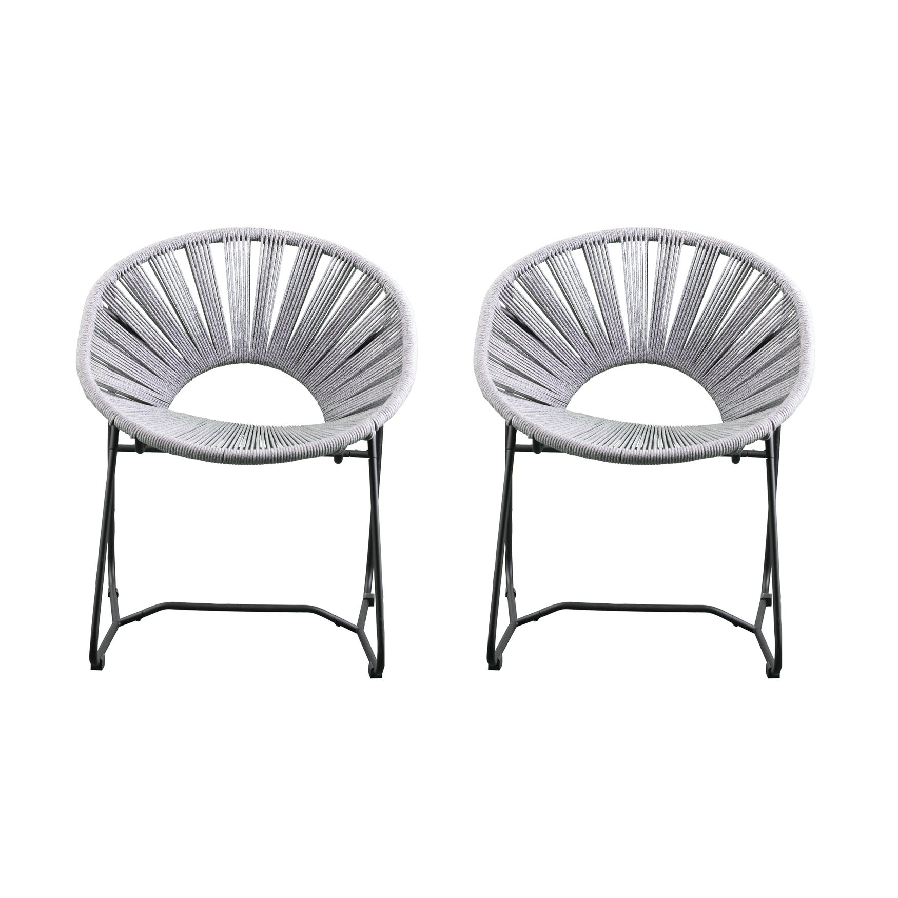 Rondly Outdoor Rope Chairs 2pc Set Woman Within