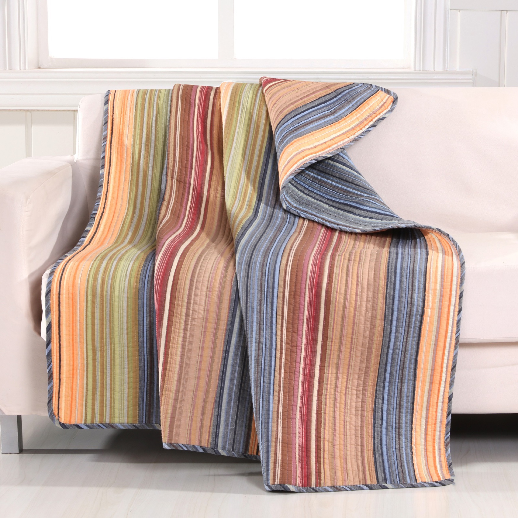 Katy Quilted Throw Blanket, MULTI