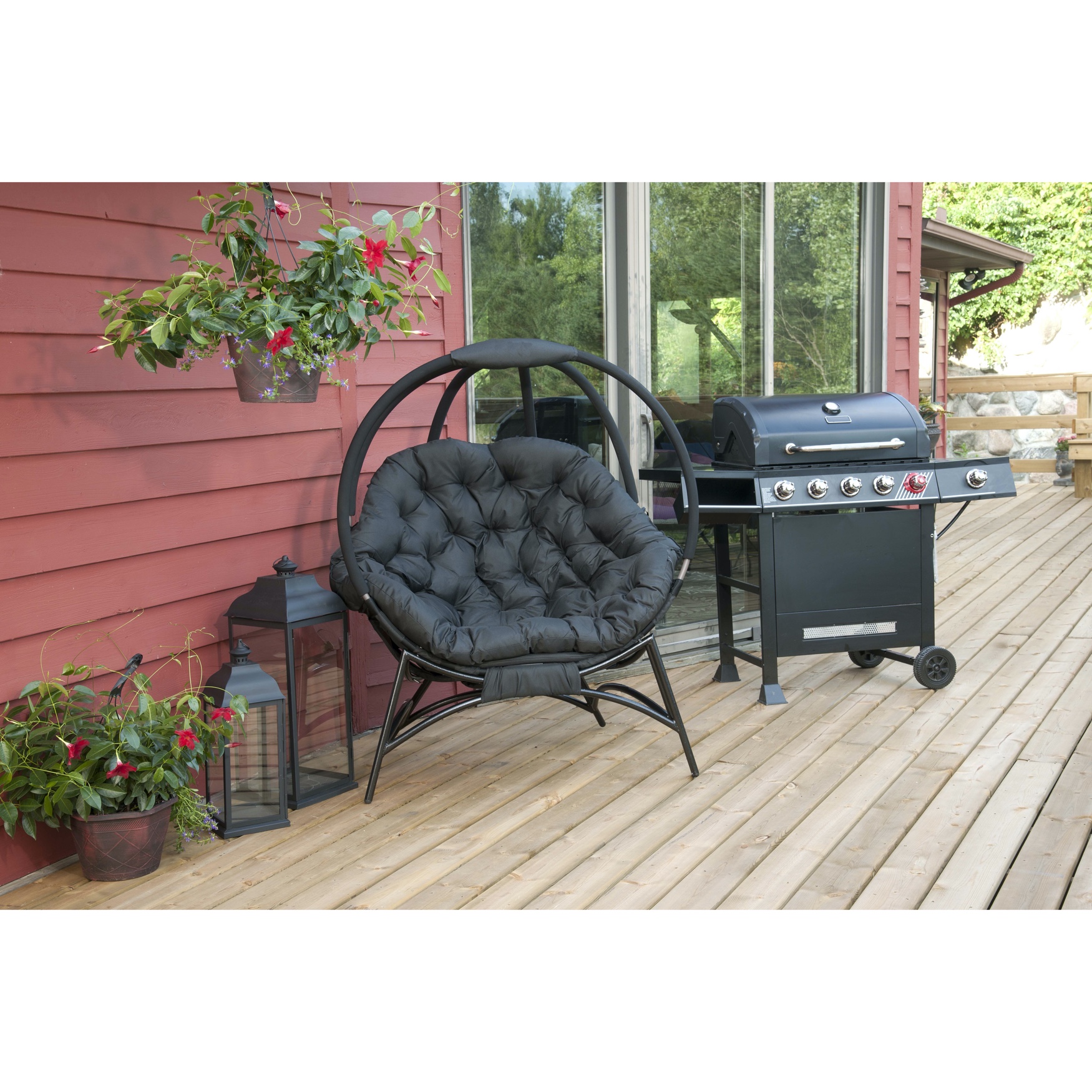 Cozy Ball Chair in Overland Black, BLACK