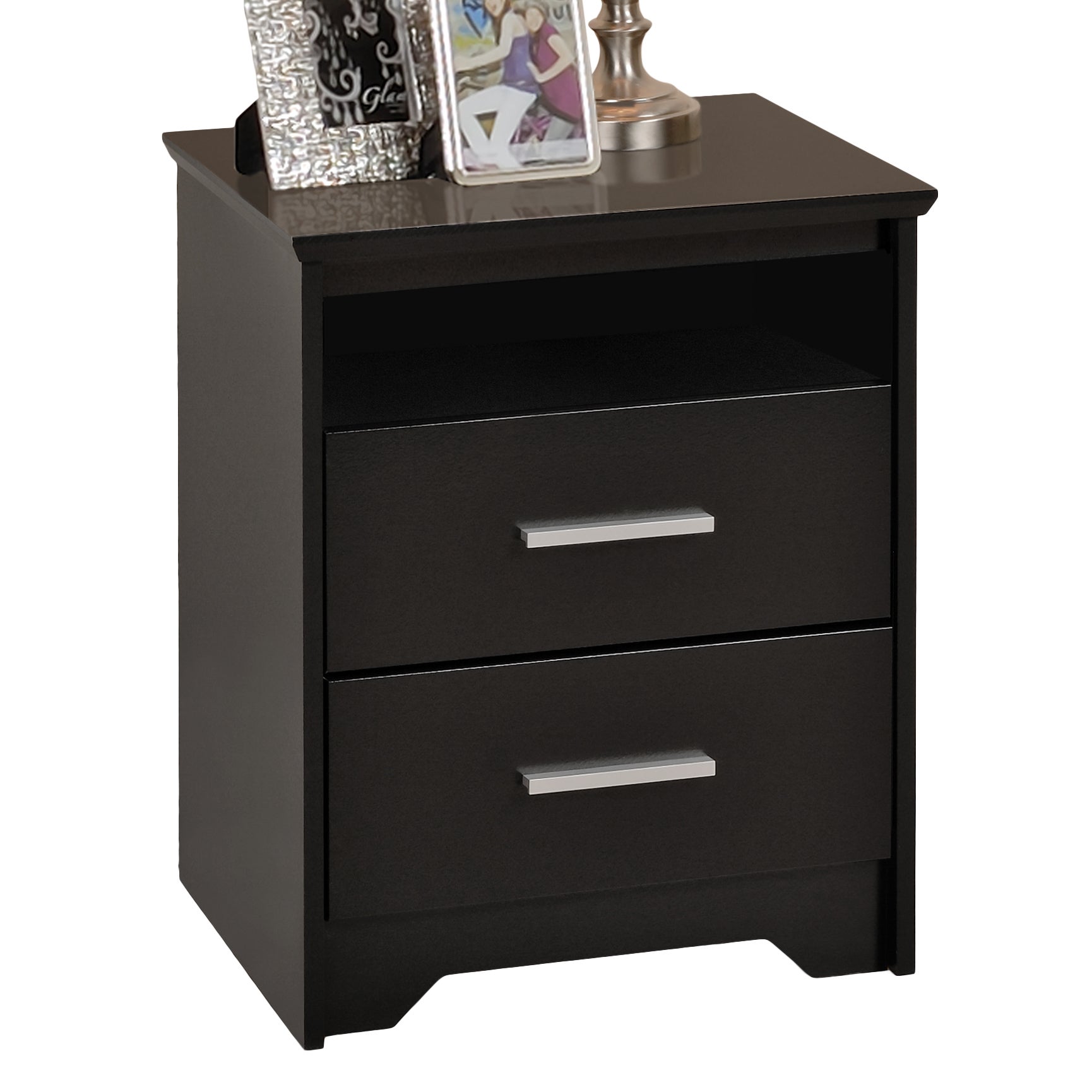 Coal Harbor Tall 2drawer Night Stand with Open Shelf Woman Within