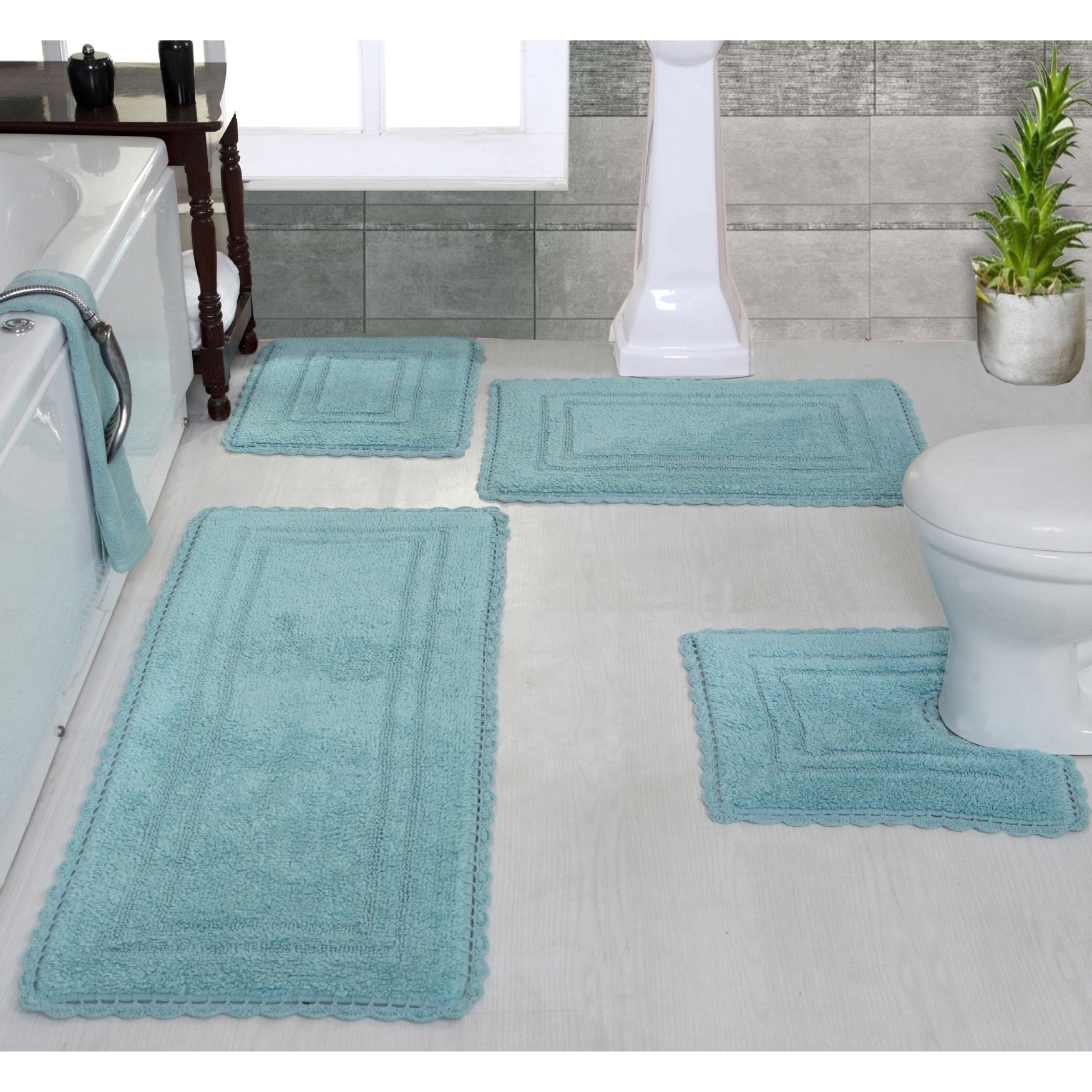 Casual Elegance 4Pc. Bath Mat Set Woman Within