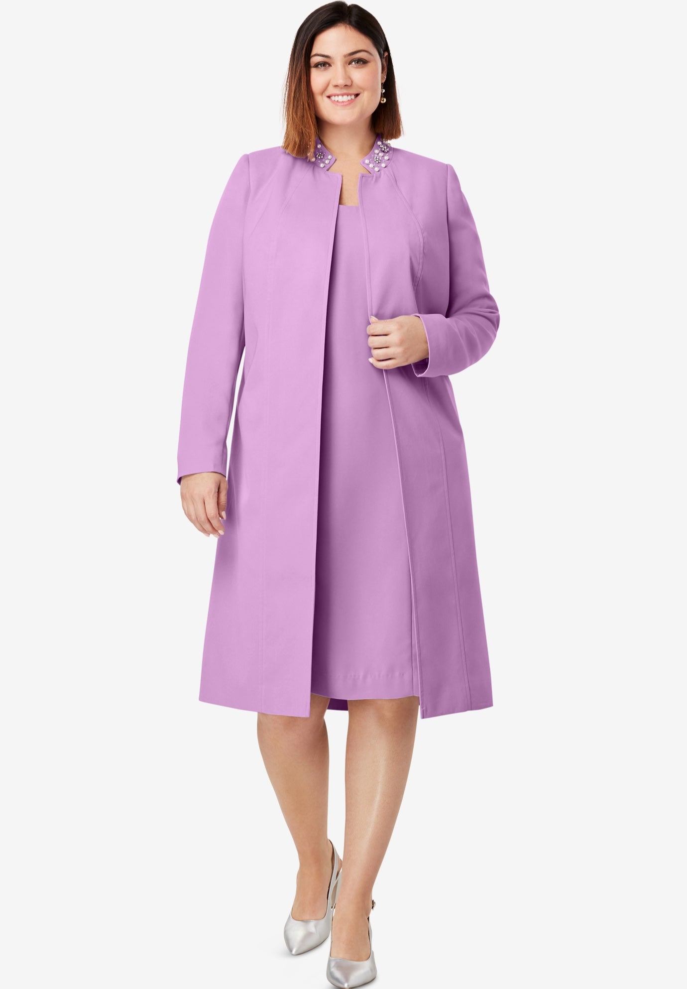 Plus size long dress coats clearance