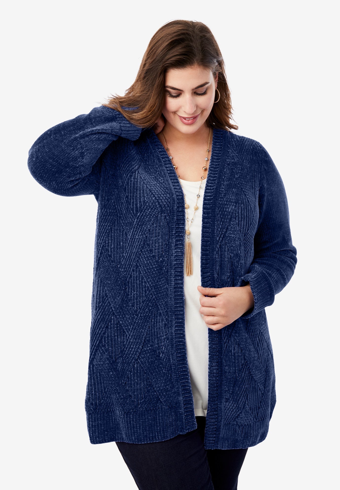 Women's chenille clearance cardigan sweaters