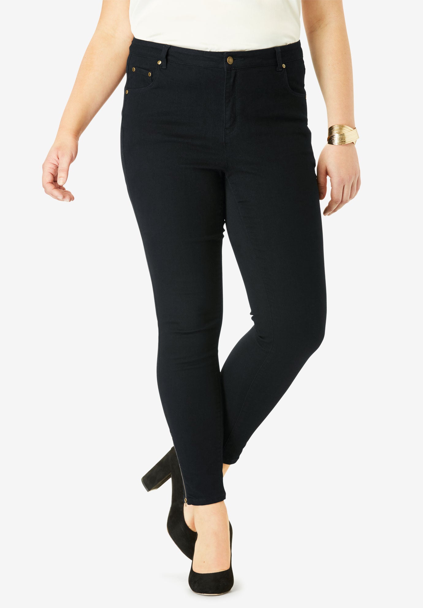 True Fit Zip Ankle Pant Woman Within