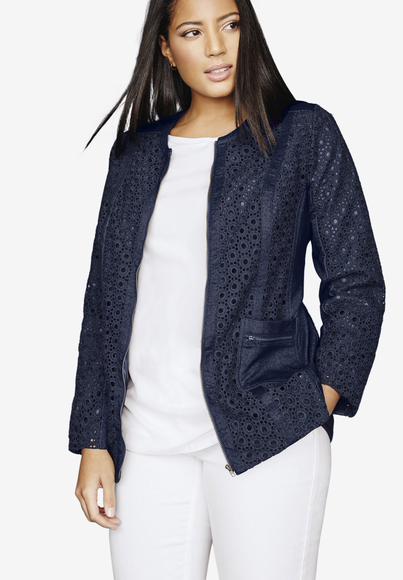 eyelet blazer