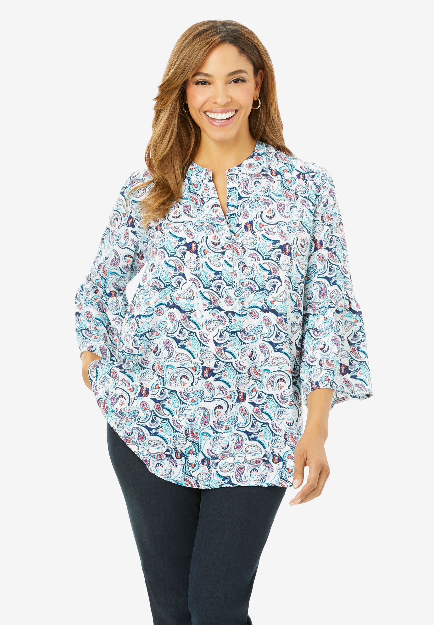 Bell Sleeve Blouse | Woman Within