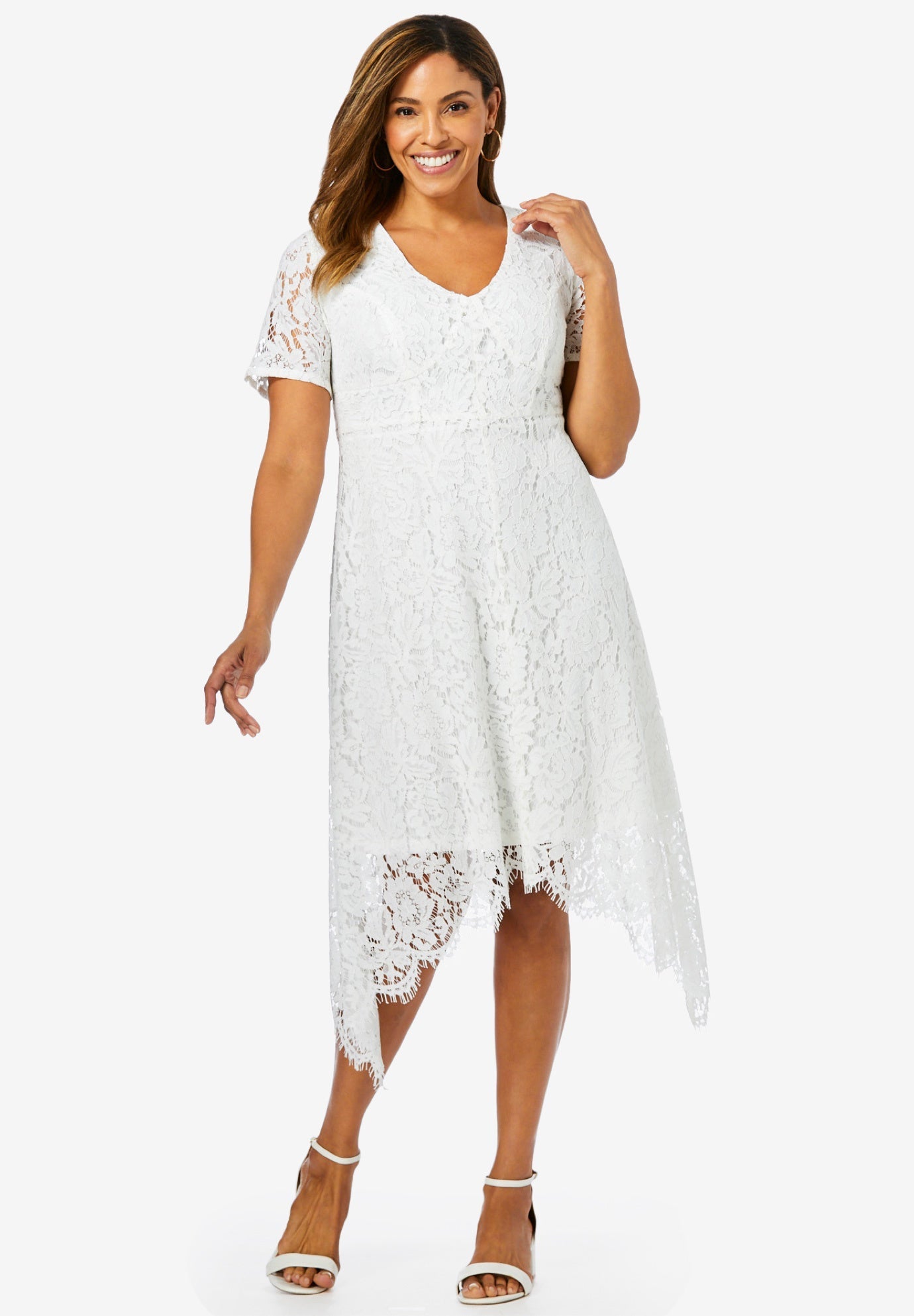white handkerchief dress