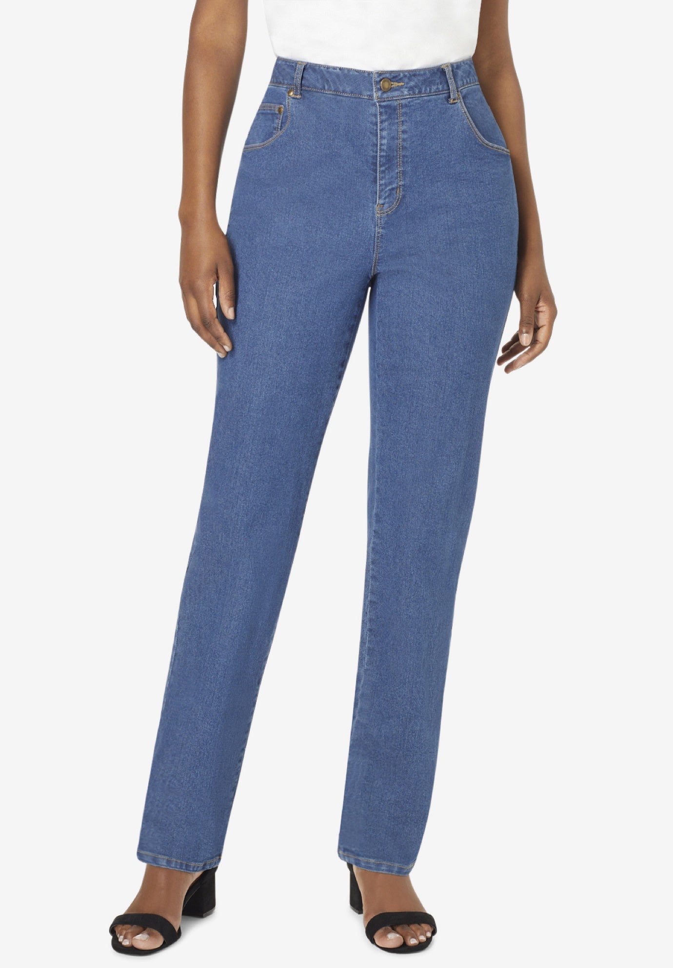 True Fit Straight Leg Jeans Woman Within