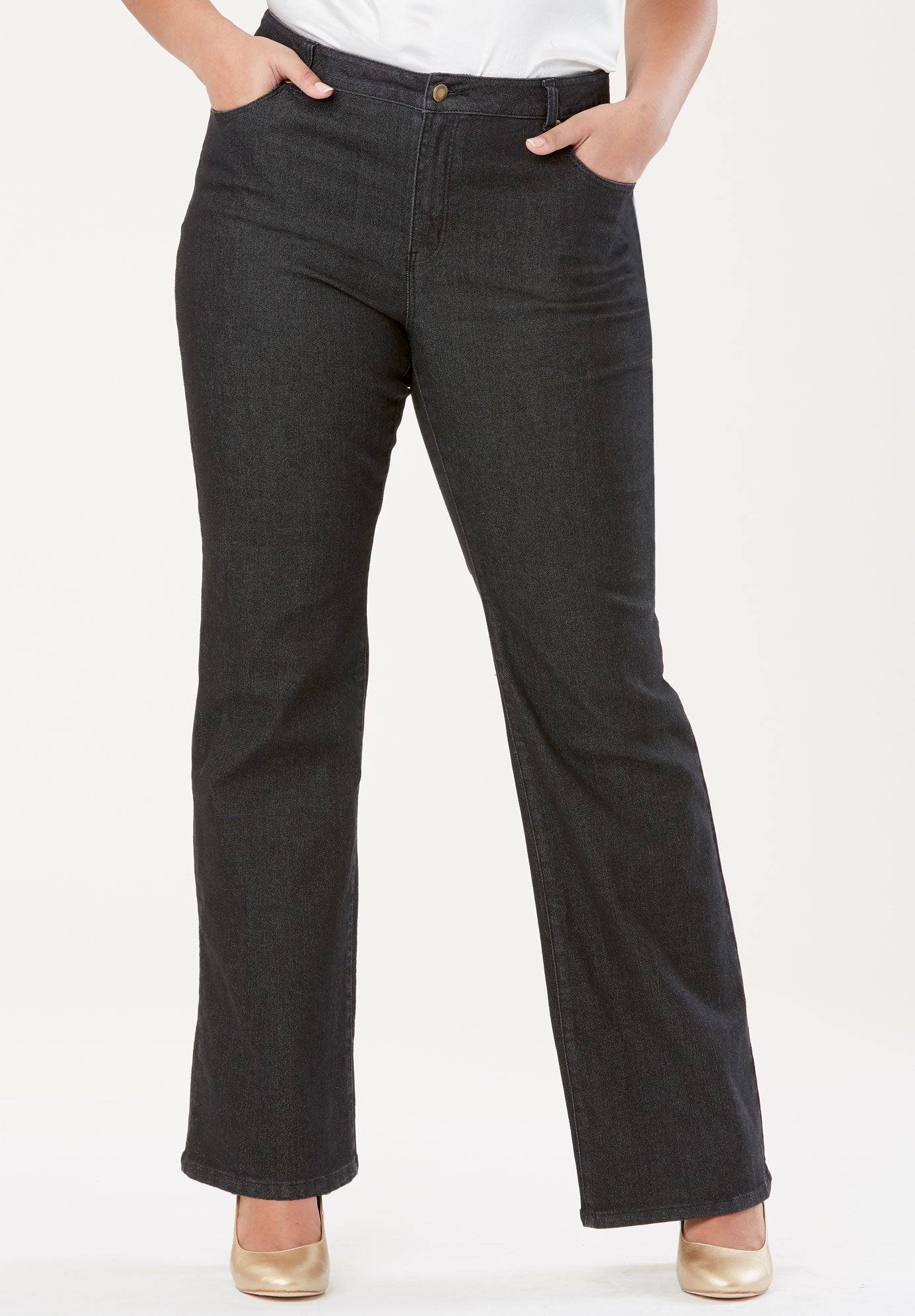 True Fit Wide Leg Jeans| Plus Size Bootcut & Wide Leg Jeans | Woman Within