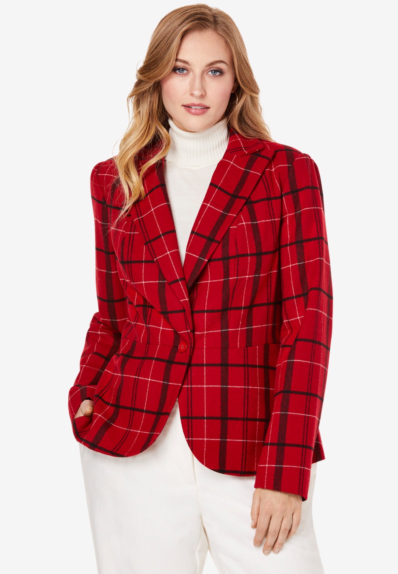 WoolBlend Peplum Blazer Woman Within