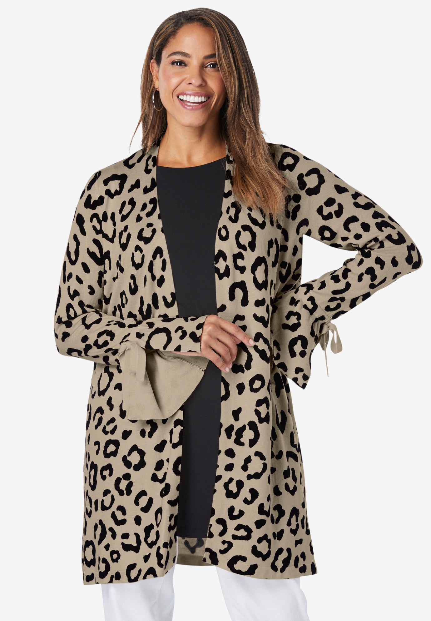 Bell sleeve cardigan sweater Clearance