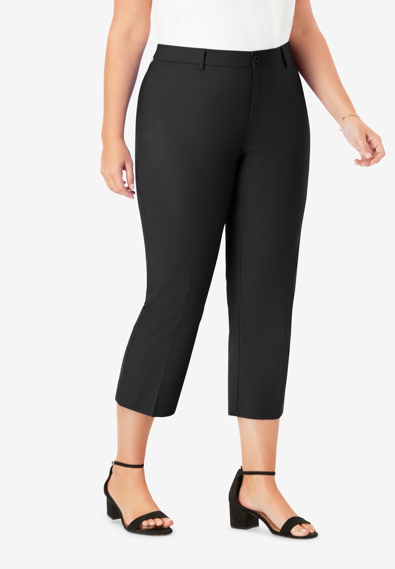 Stretch Poplin Crop Pant Woman Within