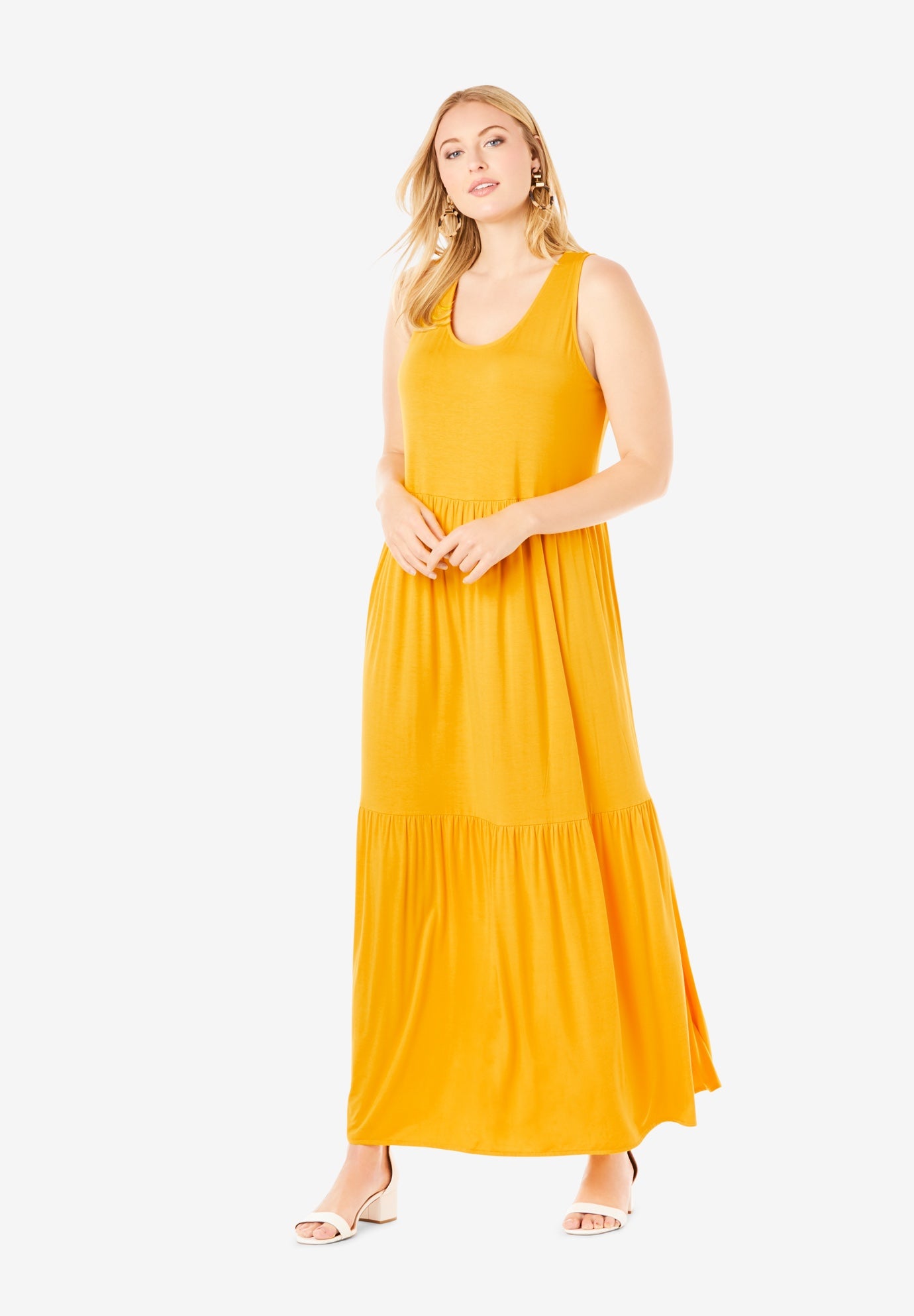 Tiered Maxi Dress Plus Size Maxi Dresses Woman Within