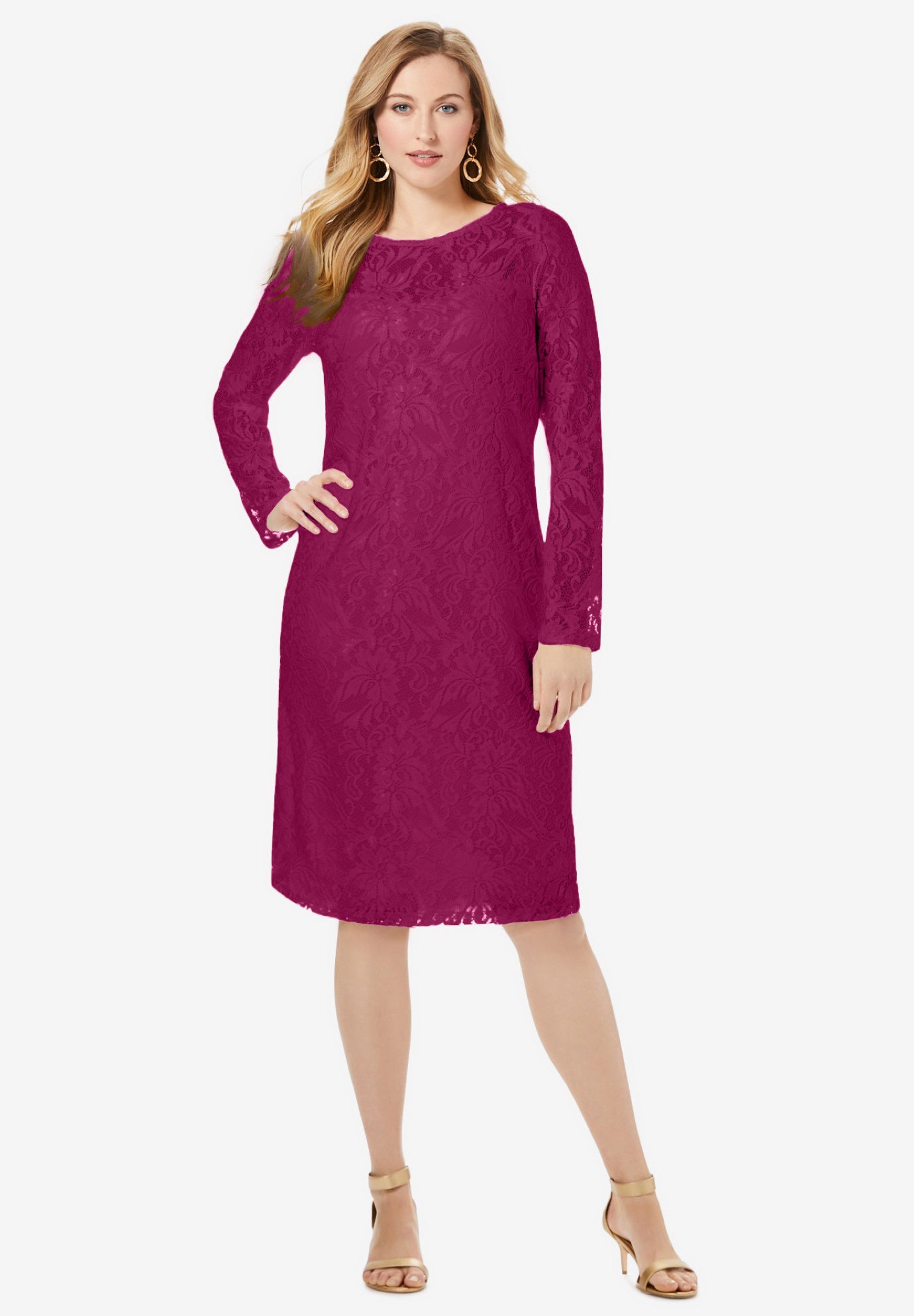 Lace Drawstring Cross Shift Dress - 2 Colors