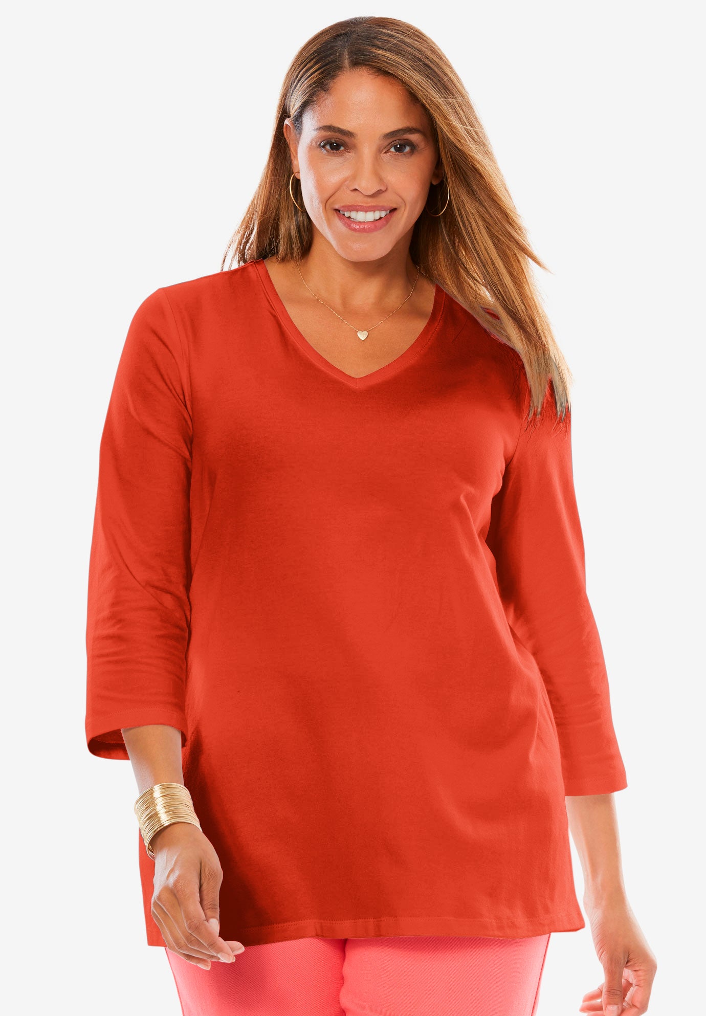 V-Neck Tee| Plus Size T-Shirts | Woman Within