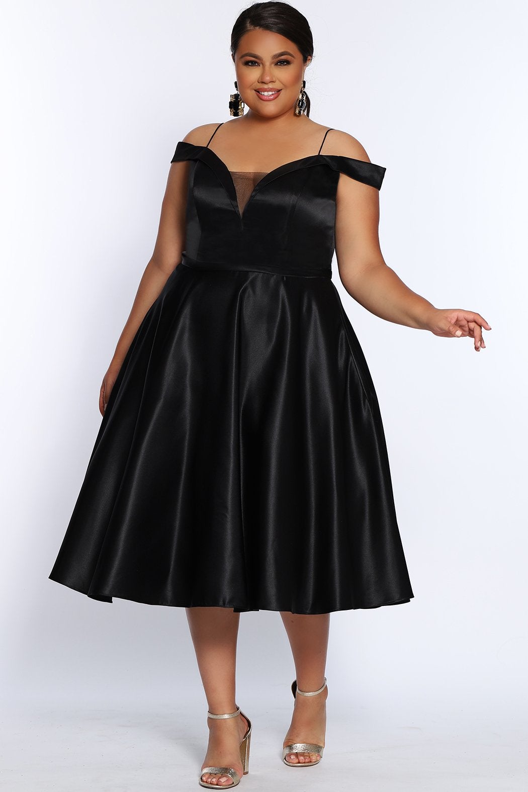 taffeta dress Mini Malika With Voluminous Skirt Size:13 YEAR Elegant Joseph Ribkoff Signature horror Second Life Marketplace -