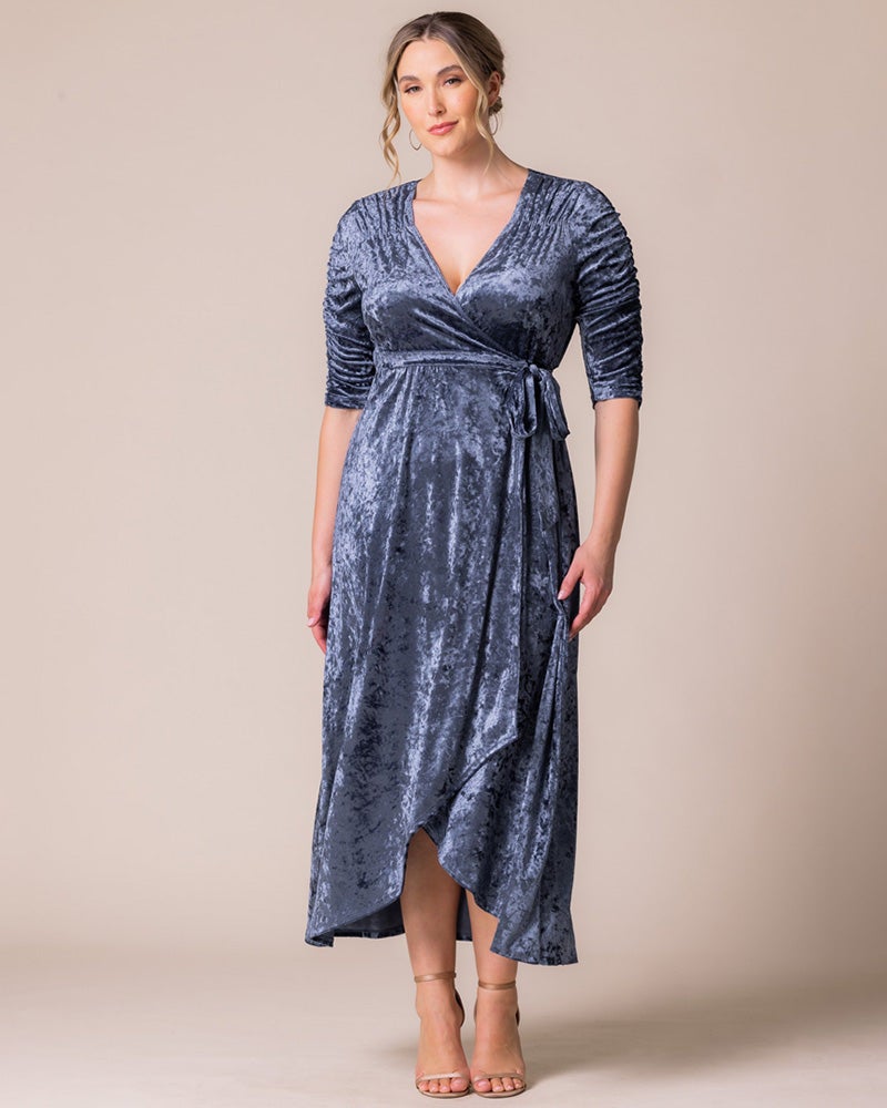 Cara Velvet Wrap Dress | Woman Within