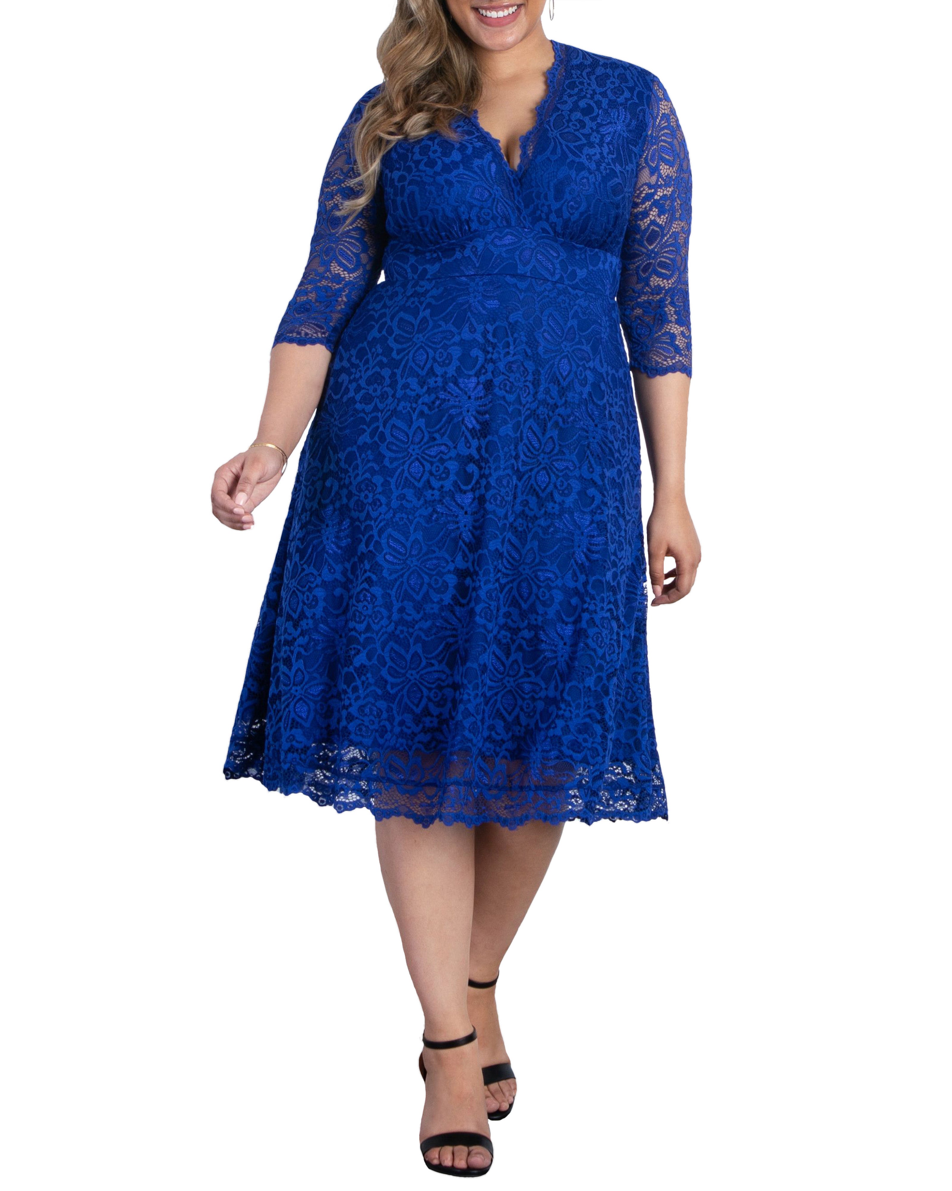 blue cocktail dress with sleeves New MissMay S Navy Lace Formal off Shoulder Flare retro mod 3% elastane 436 Mademoiselle Lace Cocktail Dress |