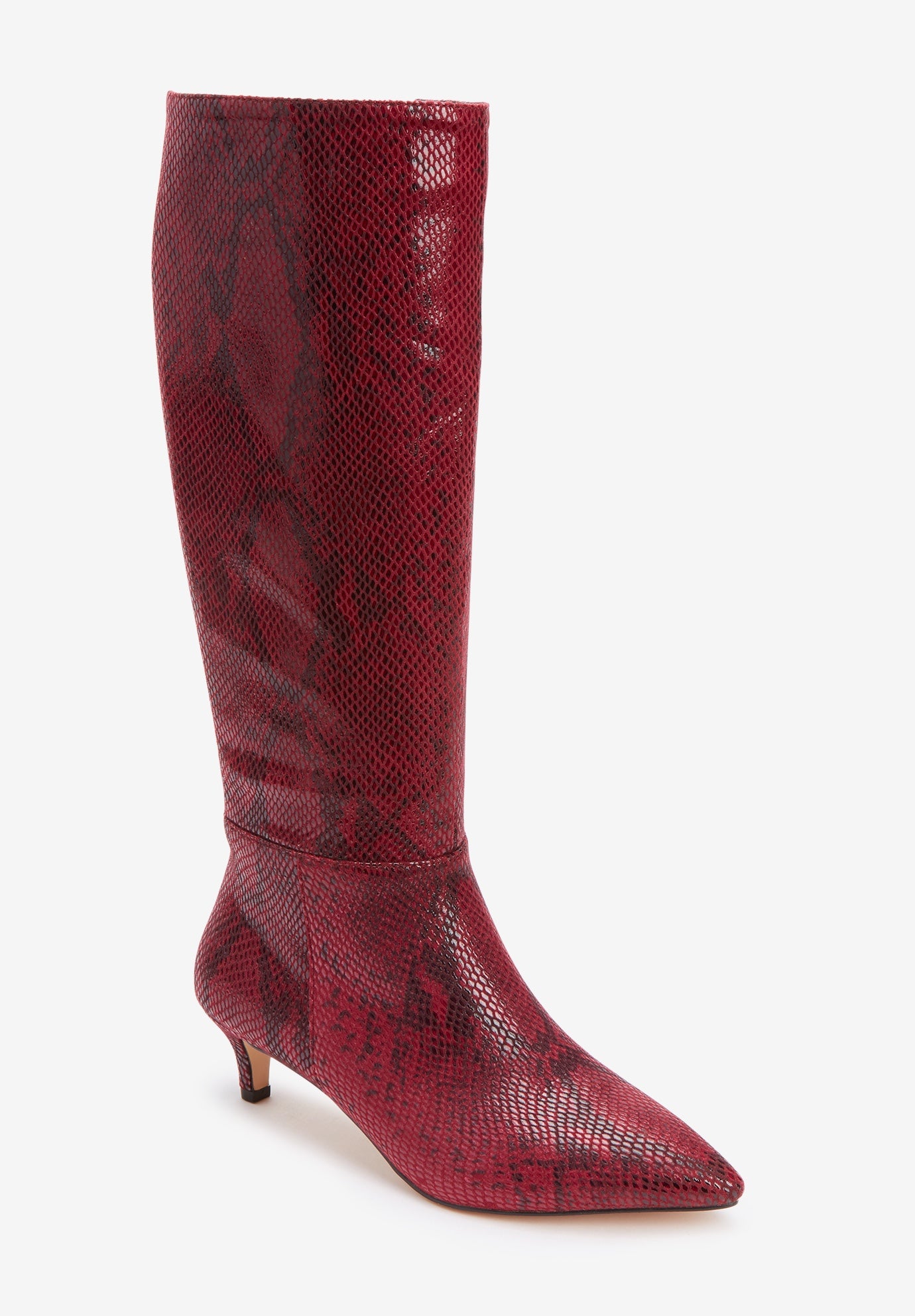 womens wide width red boots