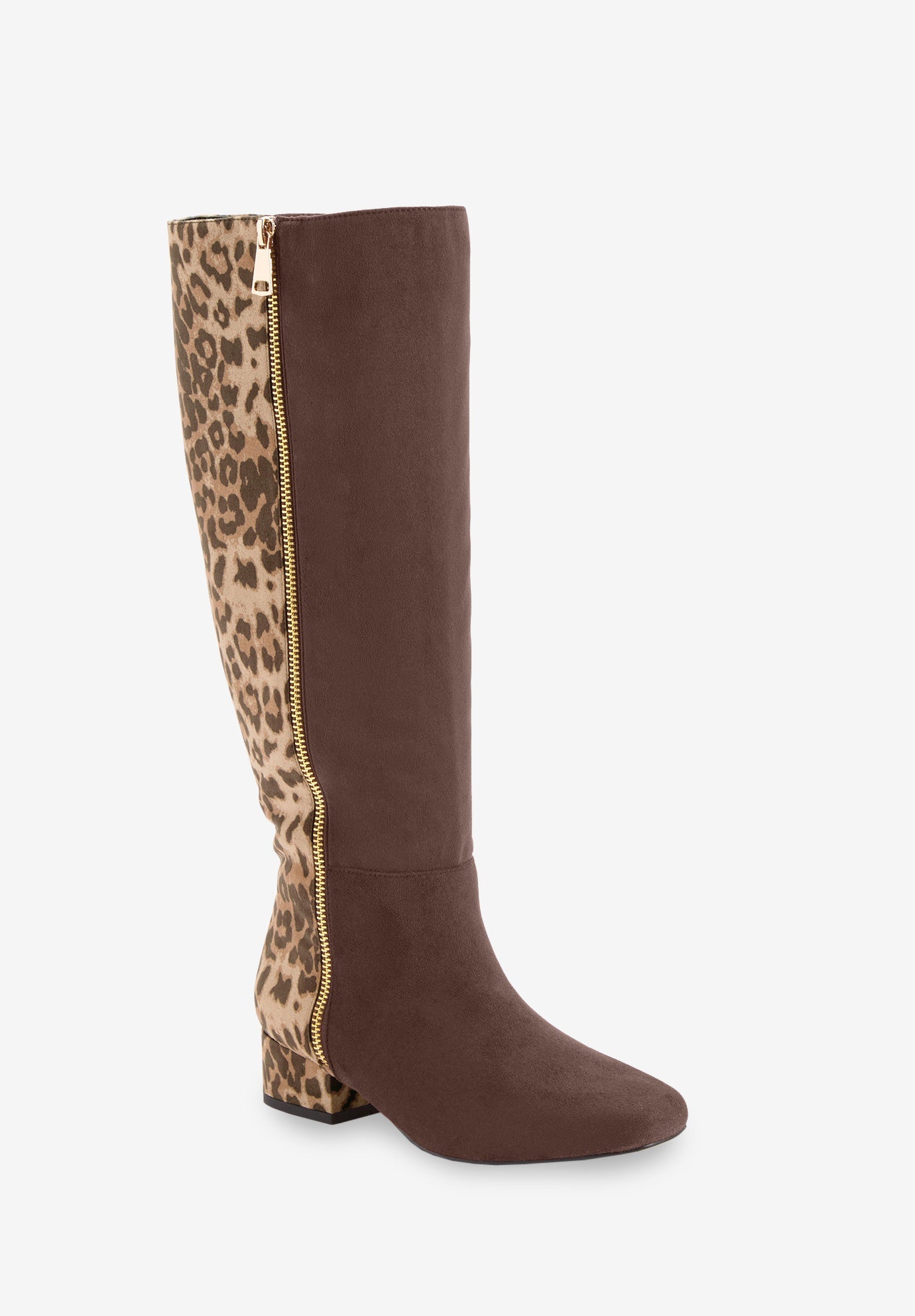 Extra Wide Width Women's The Emerald Wide Calf Boot by Comfortview in Leopard (Size 9 WW)