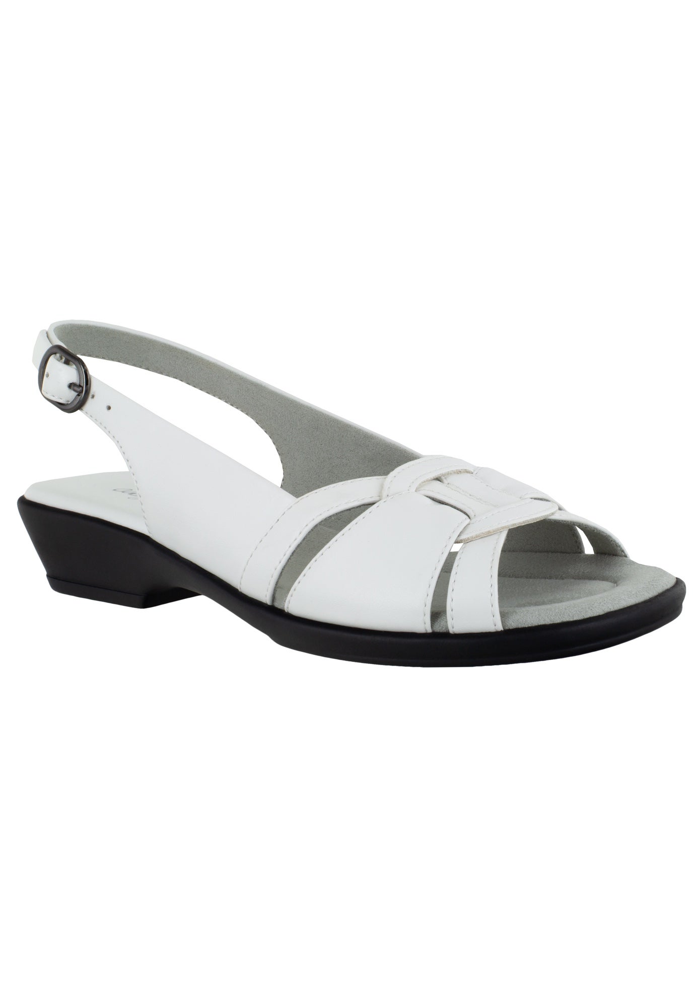 easy street white sandals