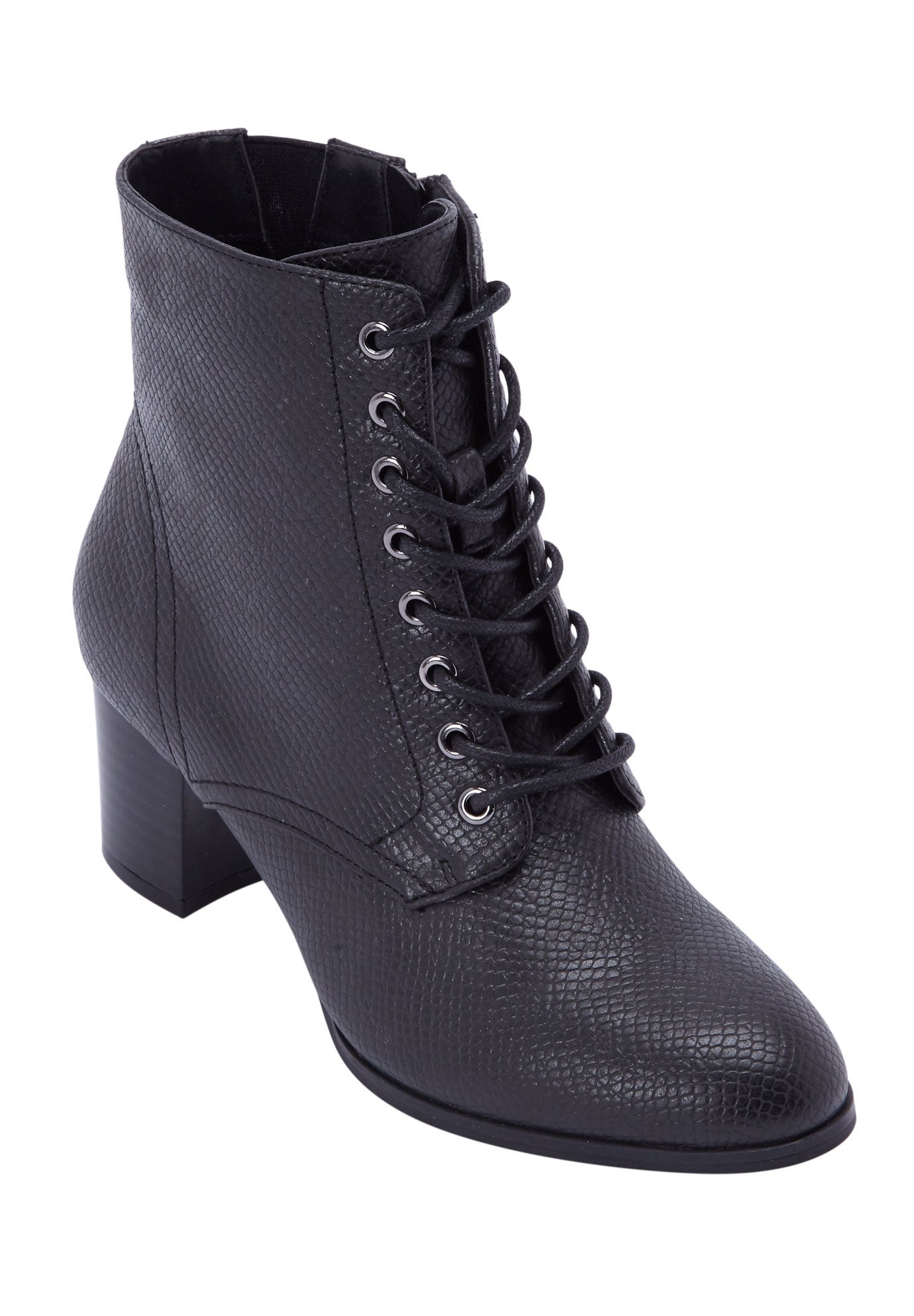 bryce leather and logo platform combat boot