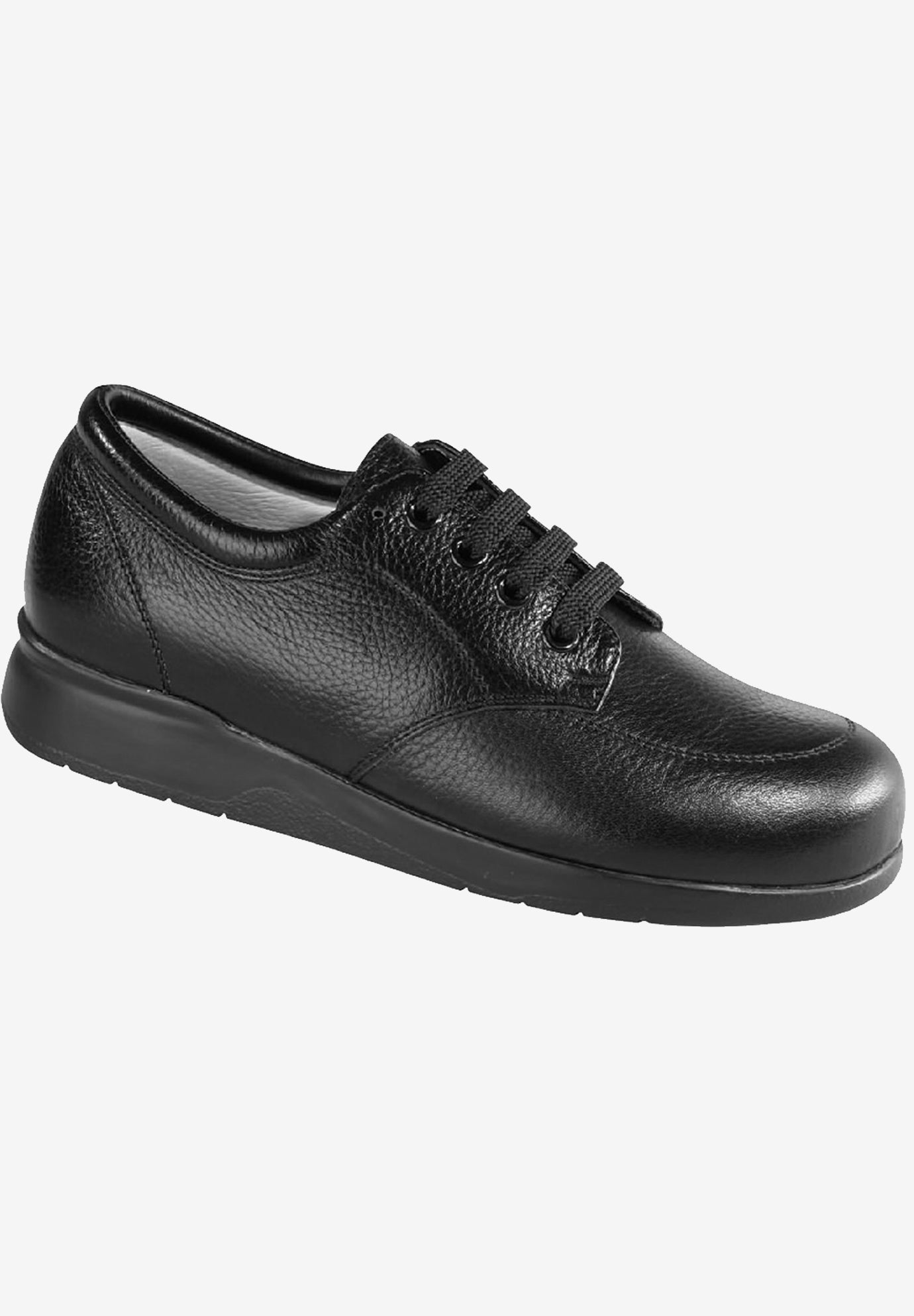 Orthotic Women’s Shoes Drew New Villager Flats, Black Soft Pebble