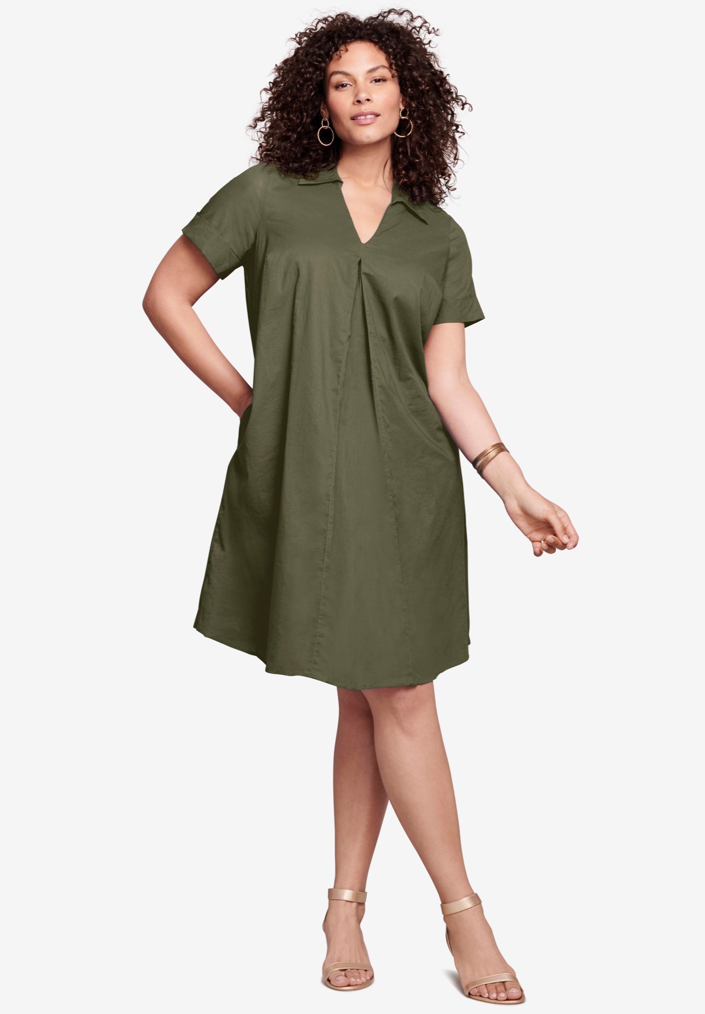 collared swing dress