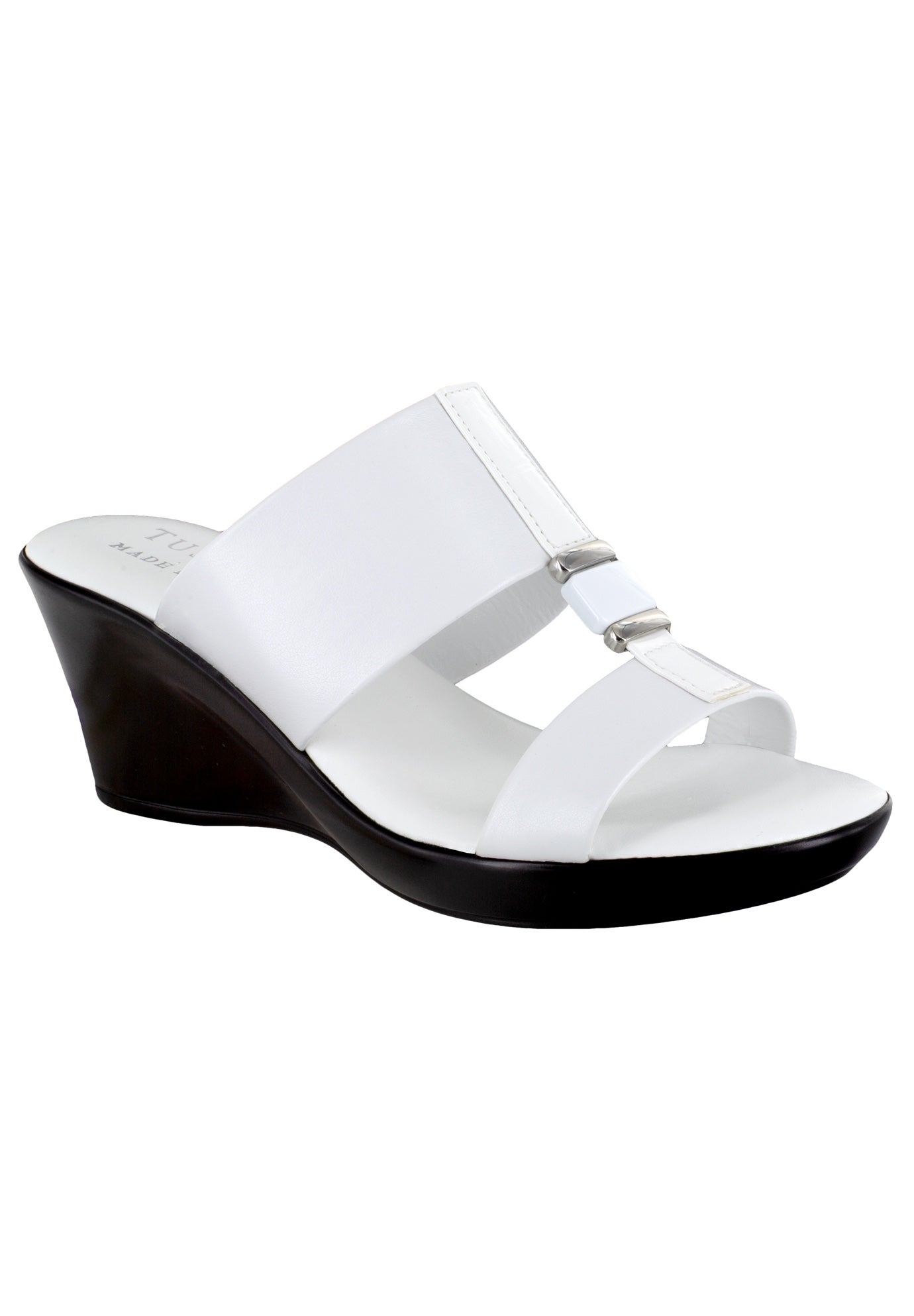 easy street white sandals