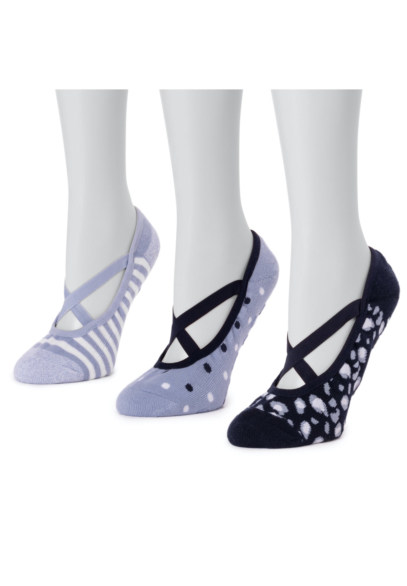6 Pair Pack Strappy Ballerina Socks Woman Within