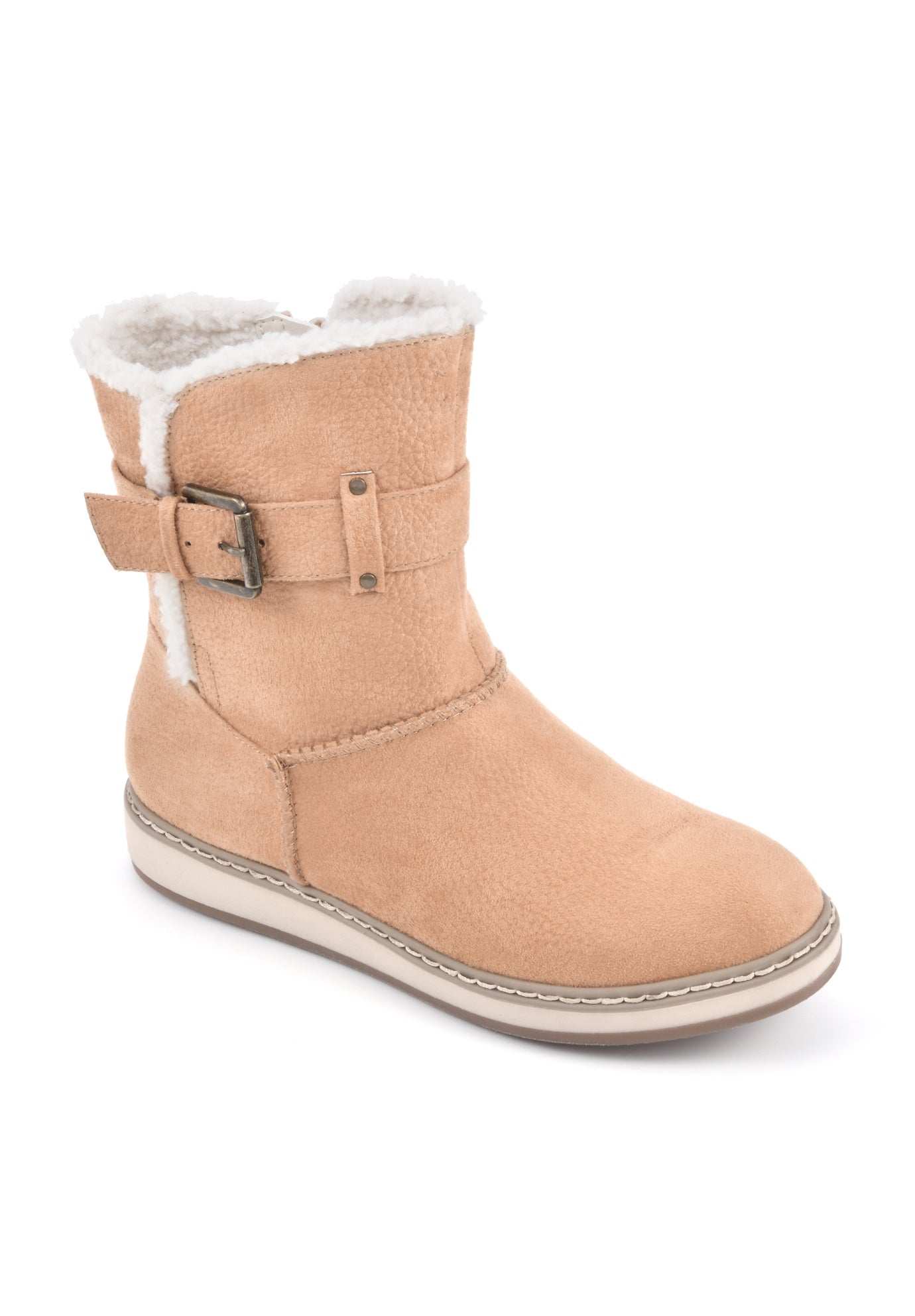 wide calf fur lined boots
