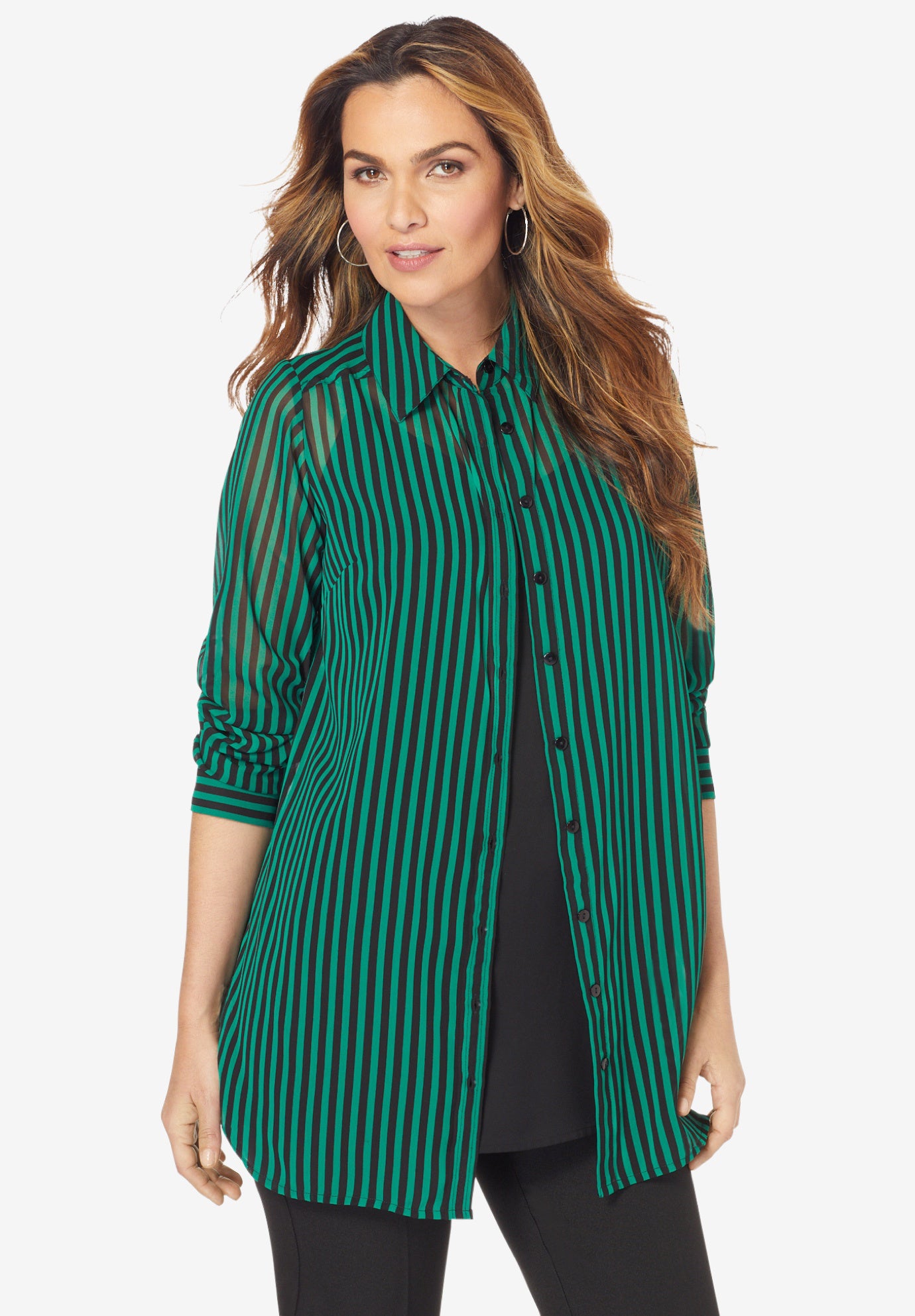 georgette black shirt