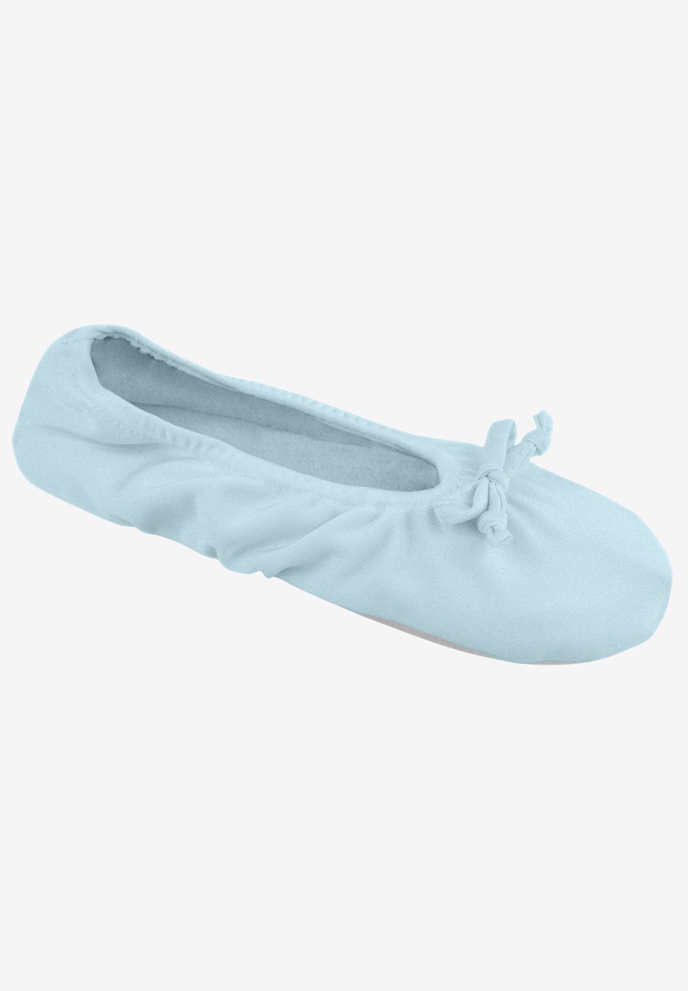 blue satin slippers