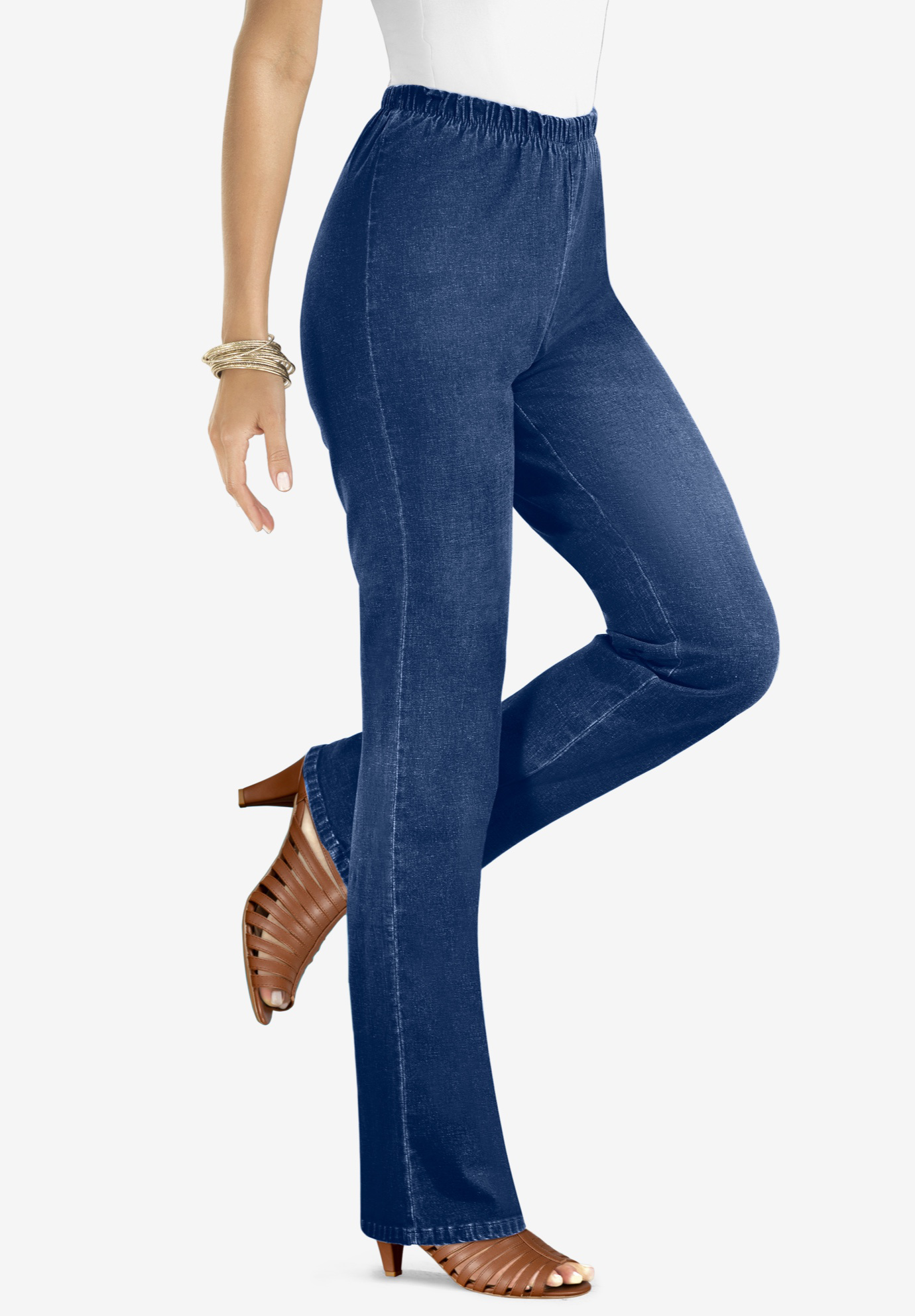 Bootcut Pull-On Stretch Jean by Denim 24/7® | Plus SizeJeggings | Woman ...