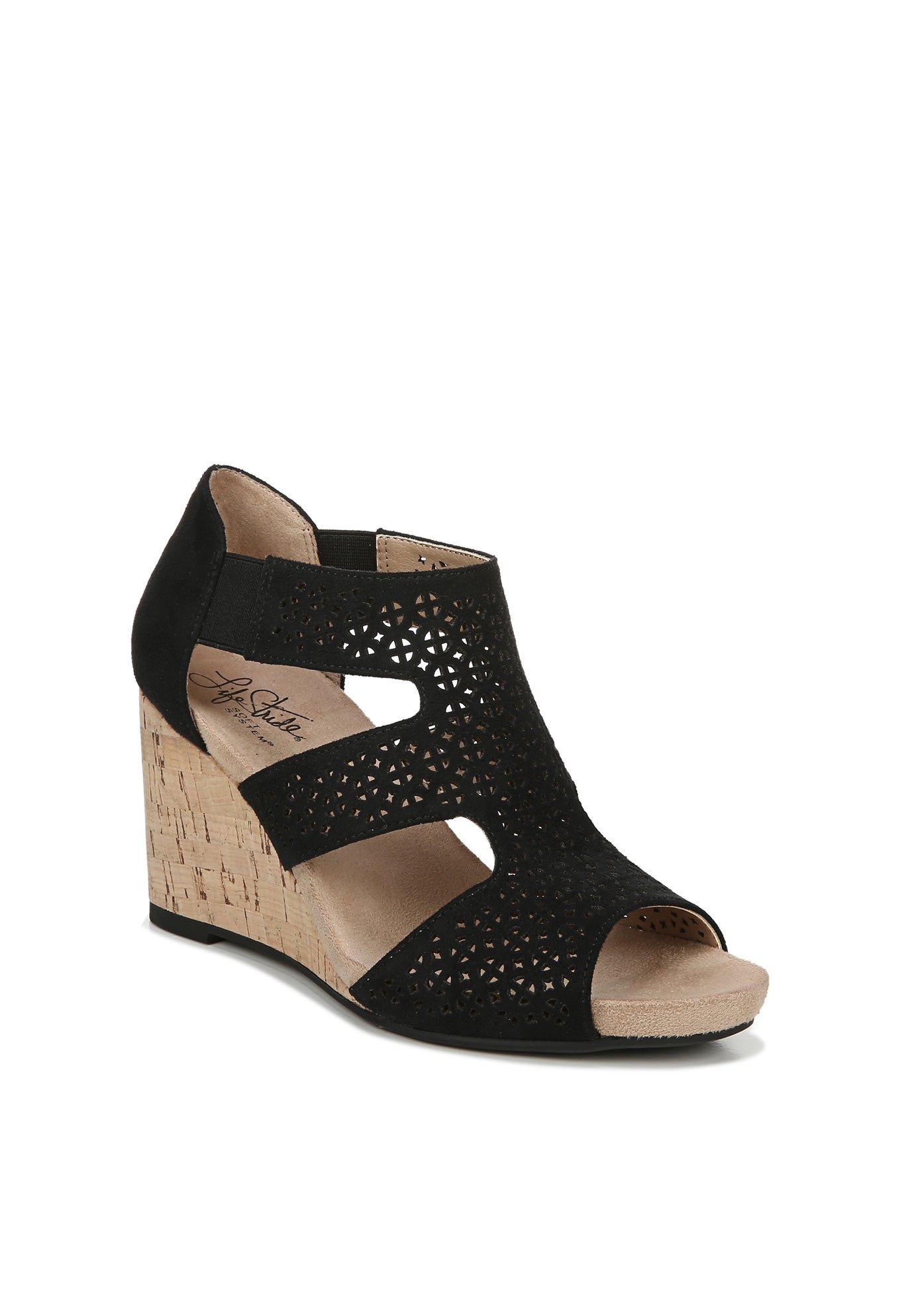 lifestride black wedges