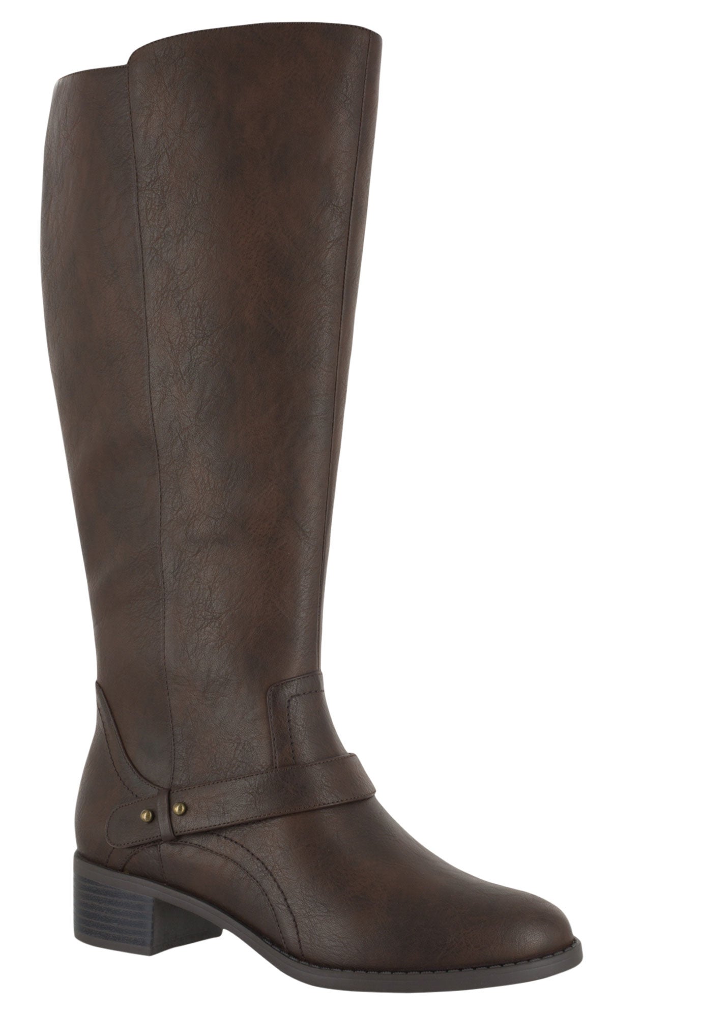 wide calf boots block heel