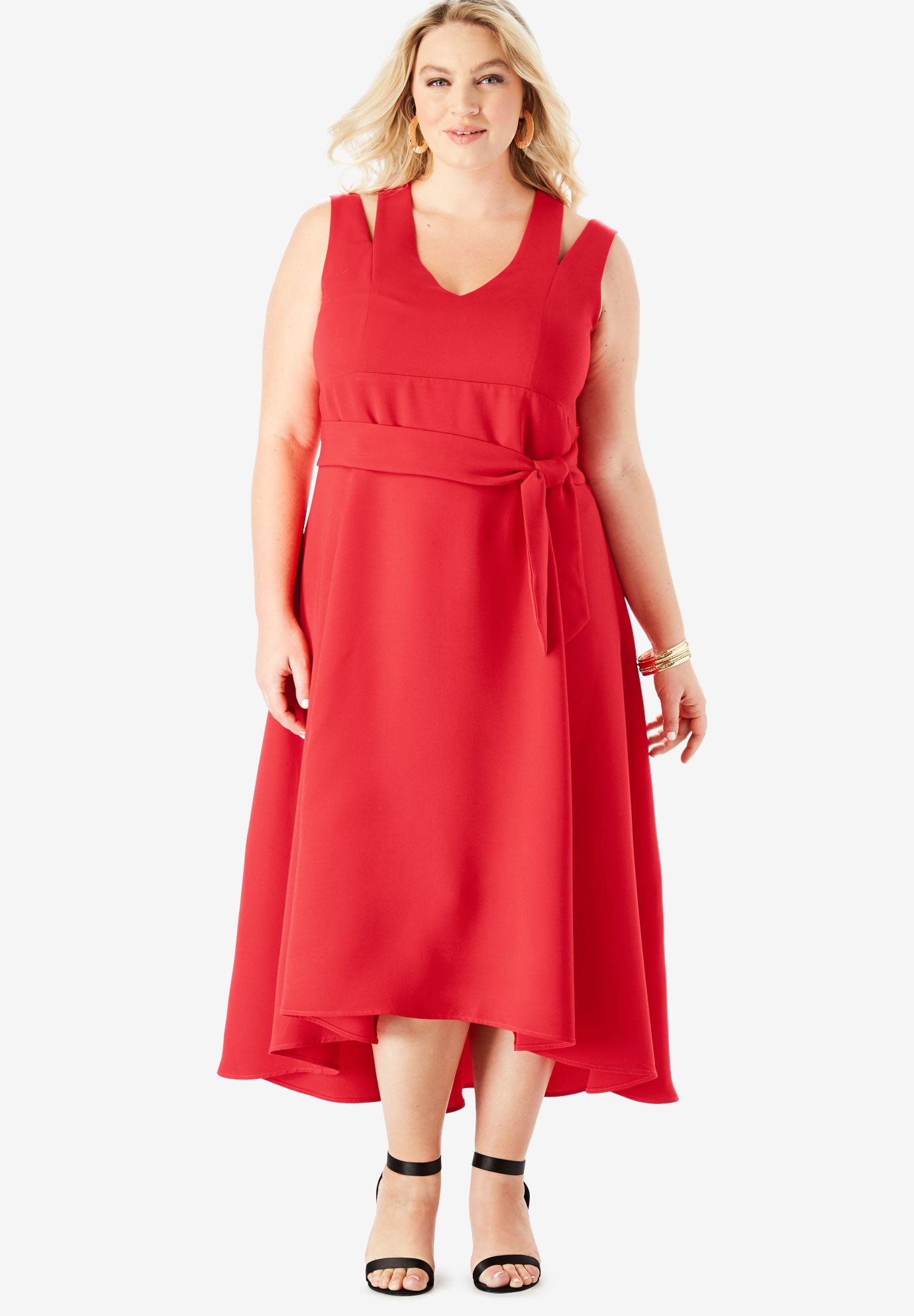 high low flare gown