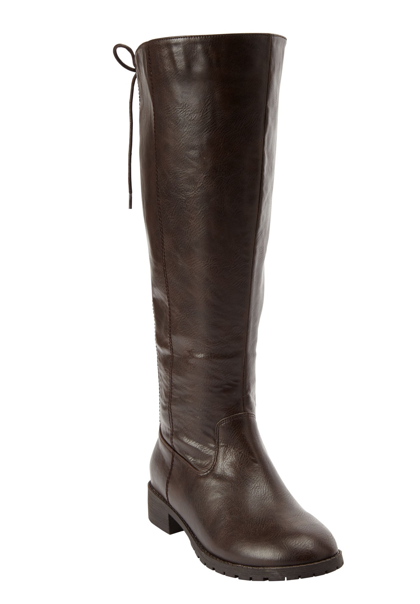 two tone wide calf boot