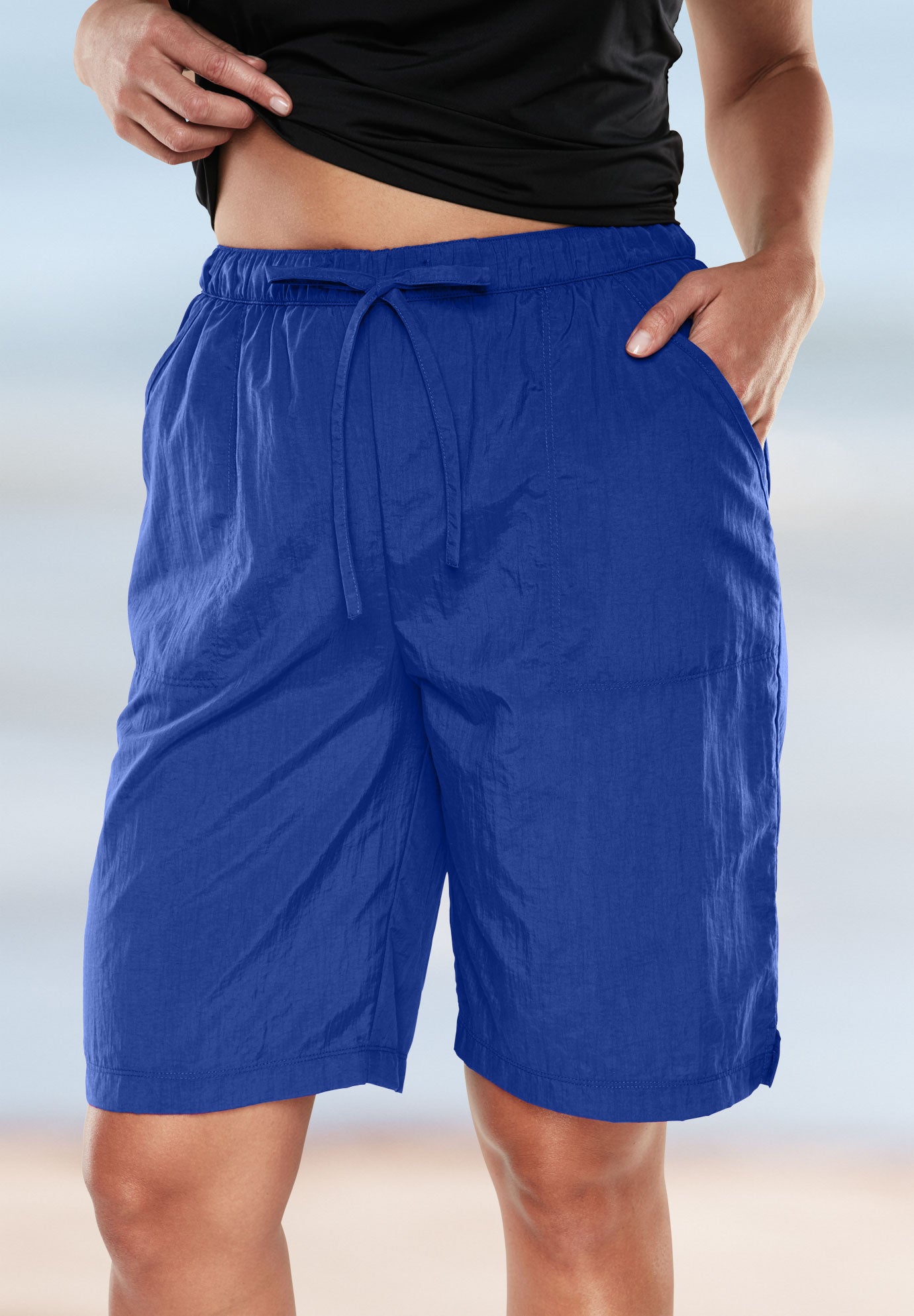 Taslon® Swim Board Shorts Plus Size Swim Woman Within