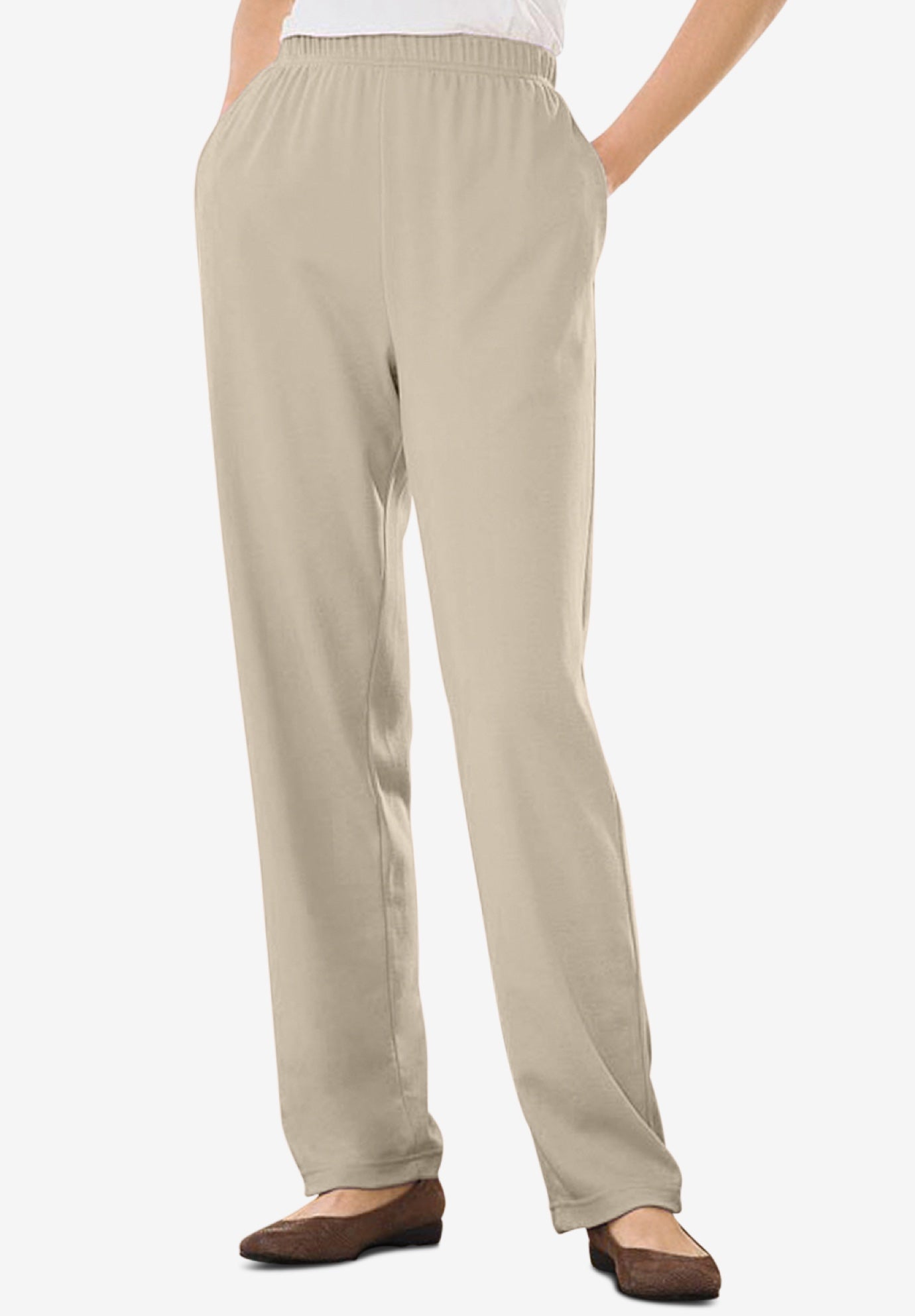khaki straight leg pants