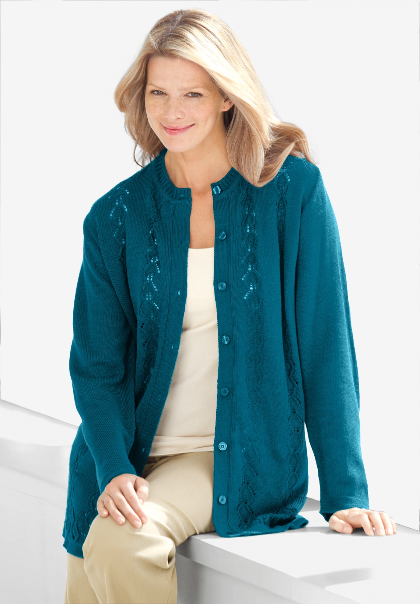 what is a pointelle cardigan