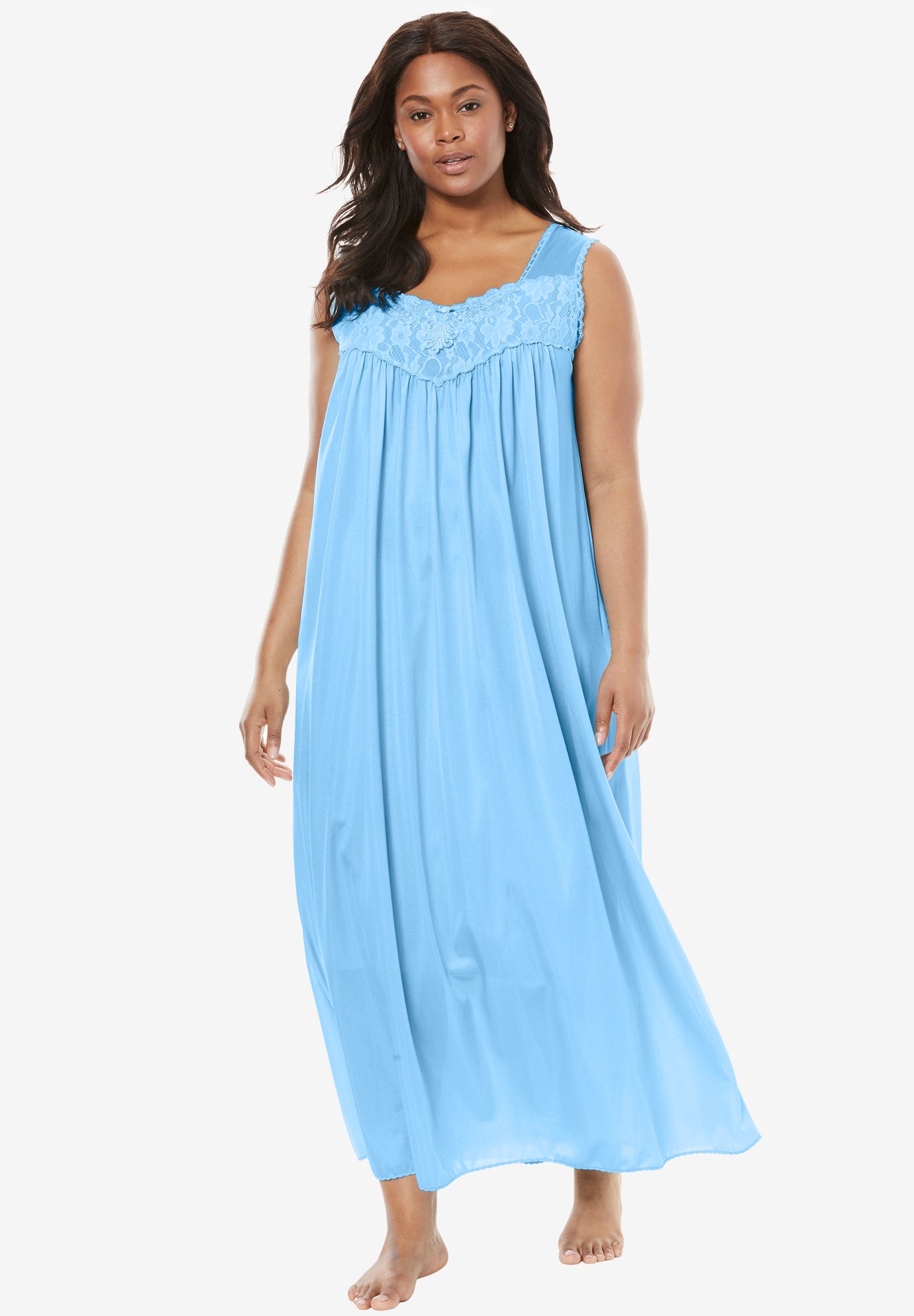 Long Tricot Knit Nightgown by Only Necessities® Plus Size Sleep