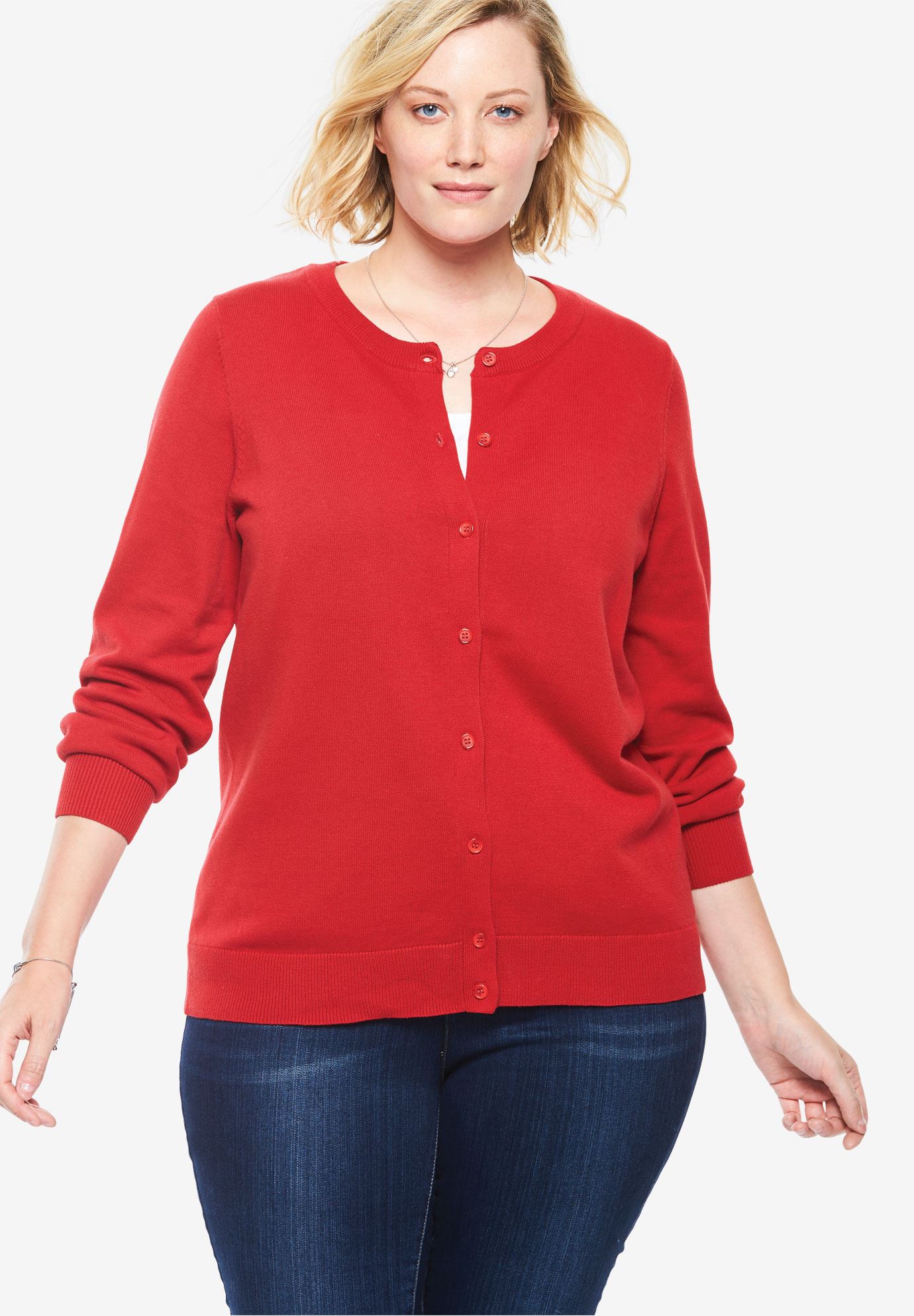 Perfect Elbow-Length Sleeve Cardigan | Plus Size Cardigans | Woman Within