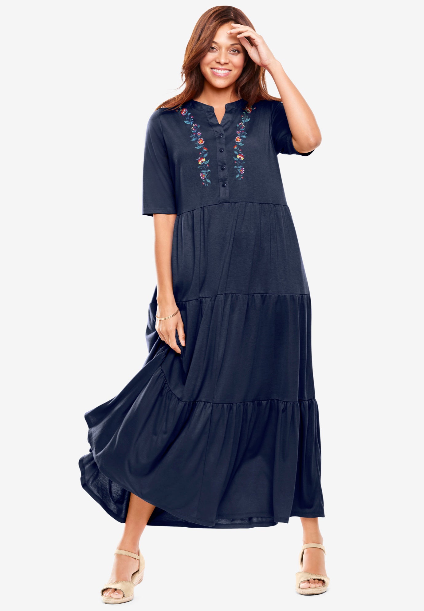 summer dresses with elbow length sleeves