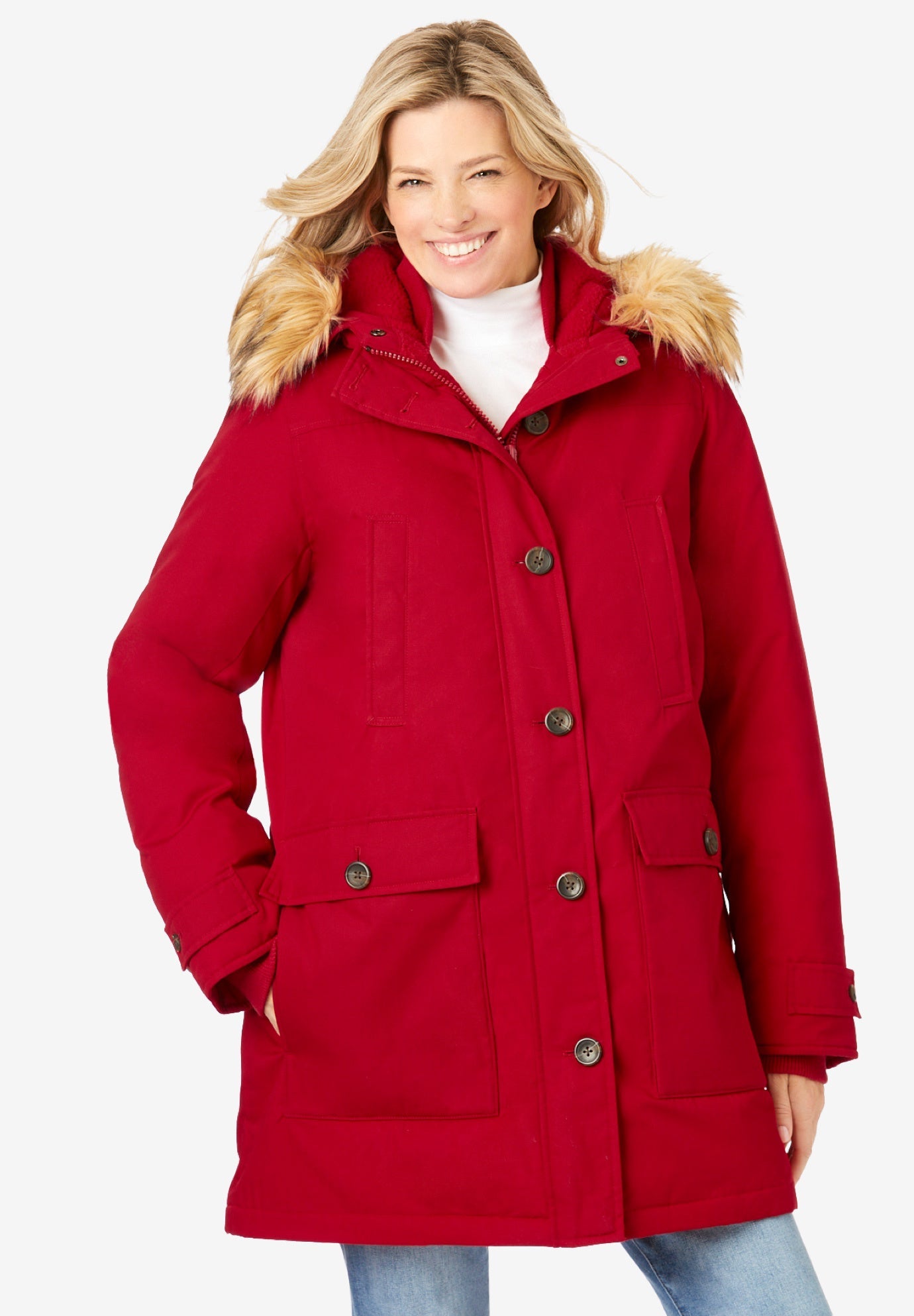 woman within arctic parka