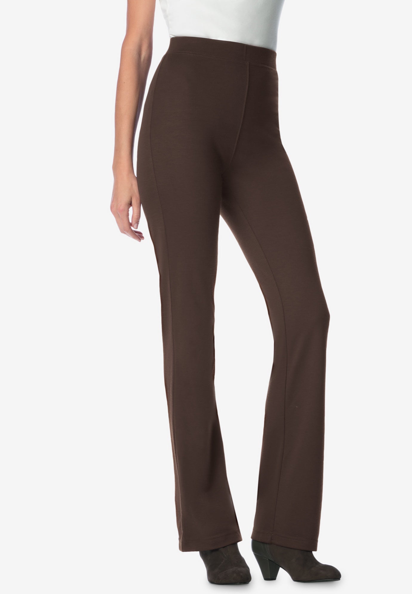Bootcut Ponte Stretch Knit Pant Woman Within