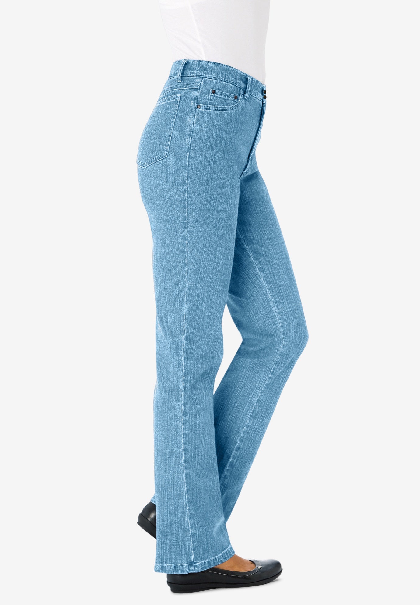 woman within bootcut jeans